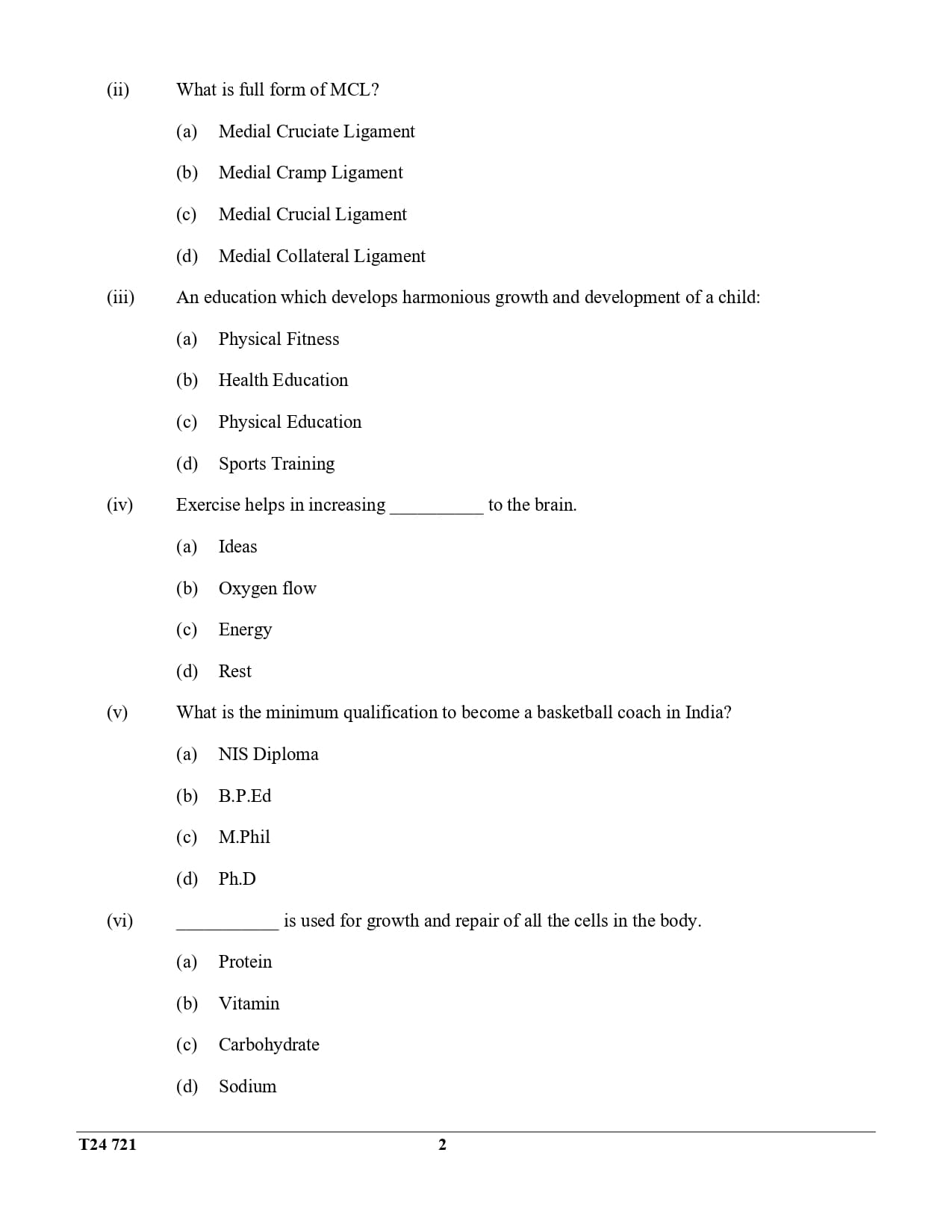 ICSE Class 10 Physical Education Question Paper 2024 Solved PDF — page 2