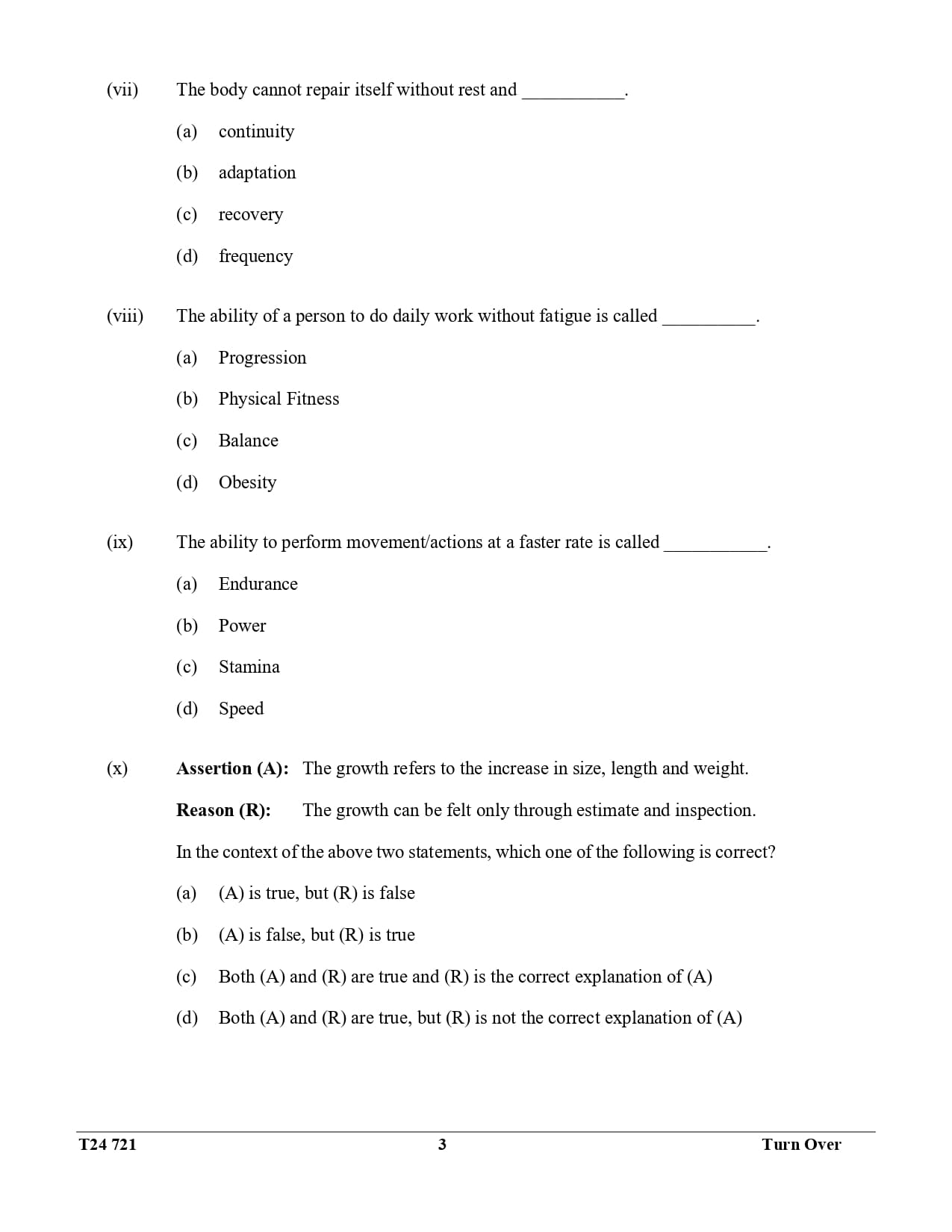 ICSE Class 10 Physical Education Question Paper 2024 Solved PDF — page 3