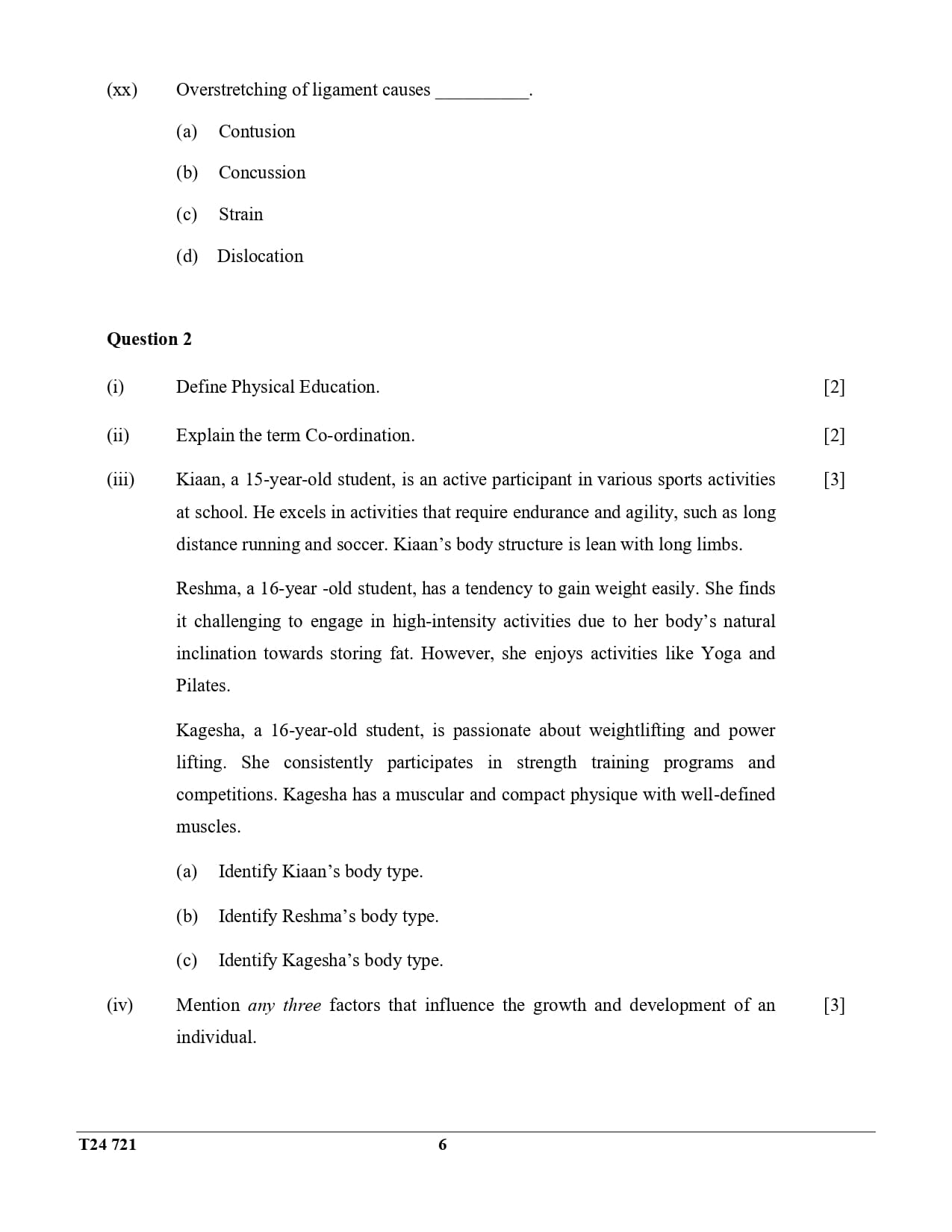 ICSE Class 10 Physical Education Question Paper 2024 Solved PDF — page 6
