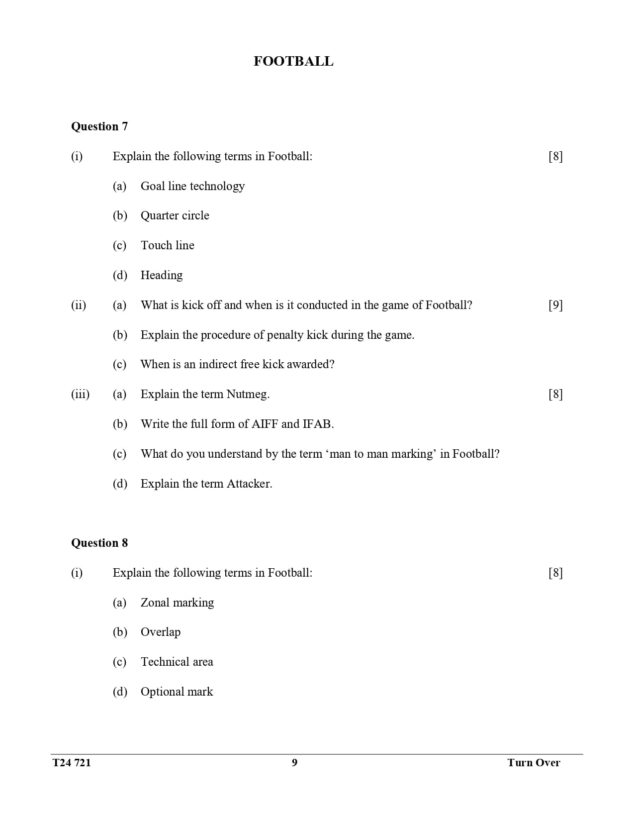 ICSE Class 10 Physical Education Question Paper 2024 Solved PDF — page 9