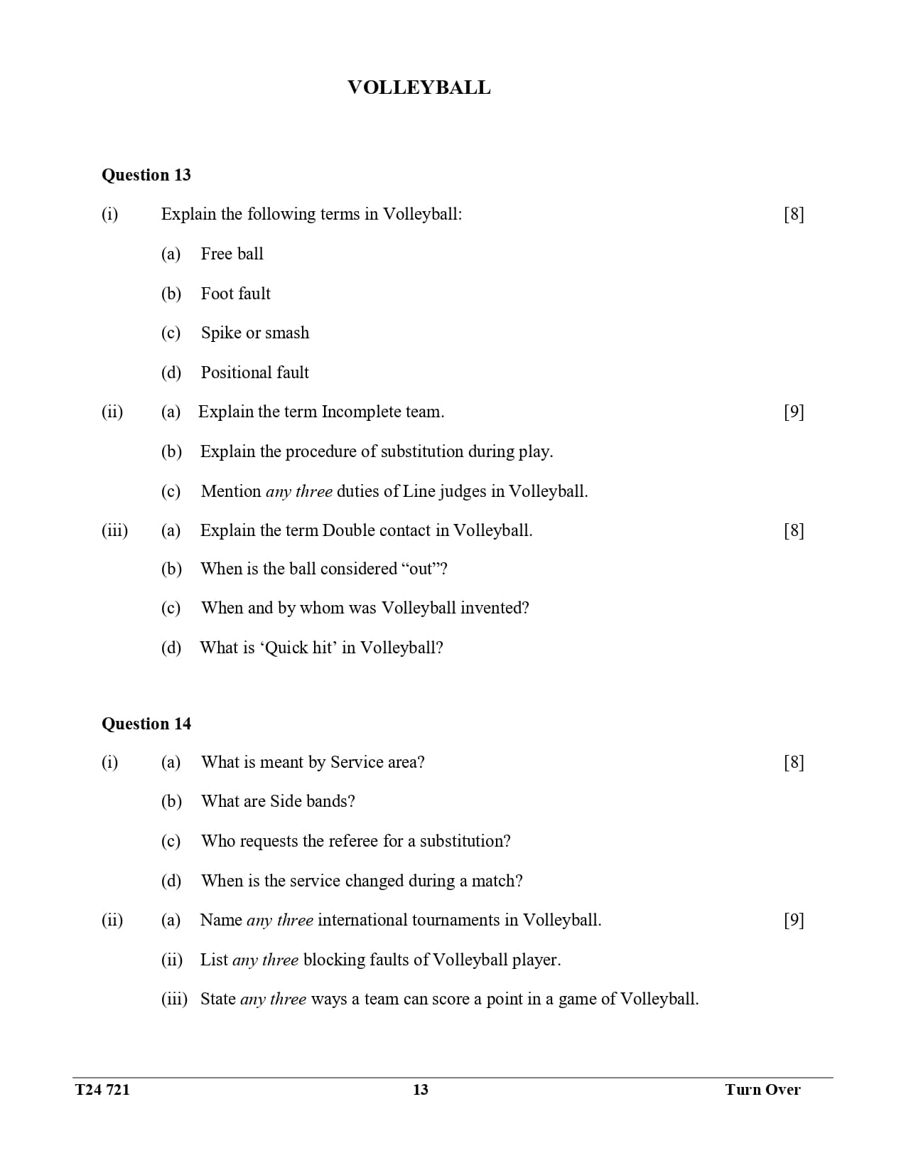 ICSE Class 10 Physical Education Question Paper 2024 Solved PDF — page 13
