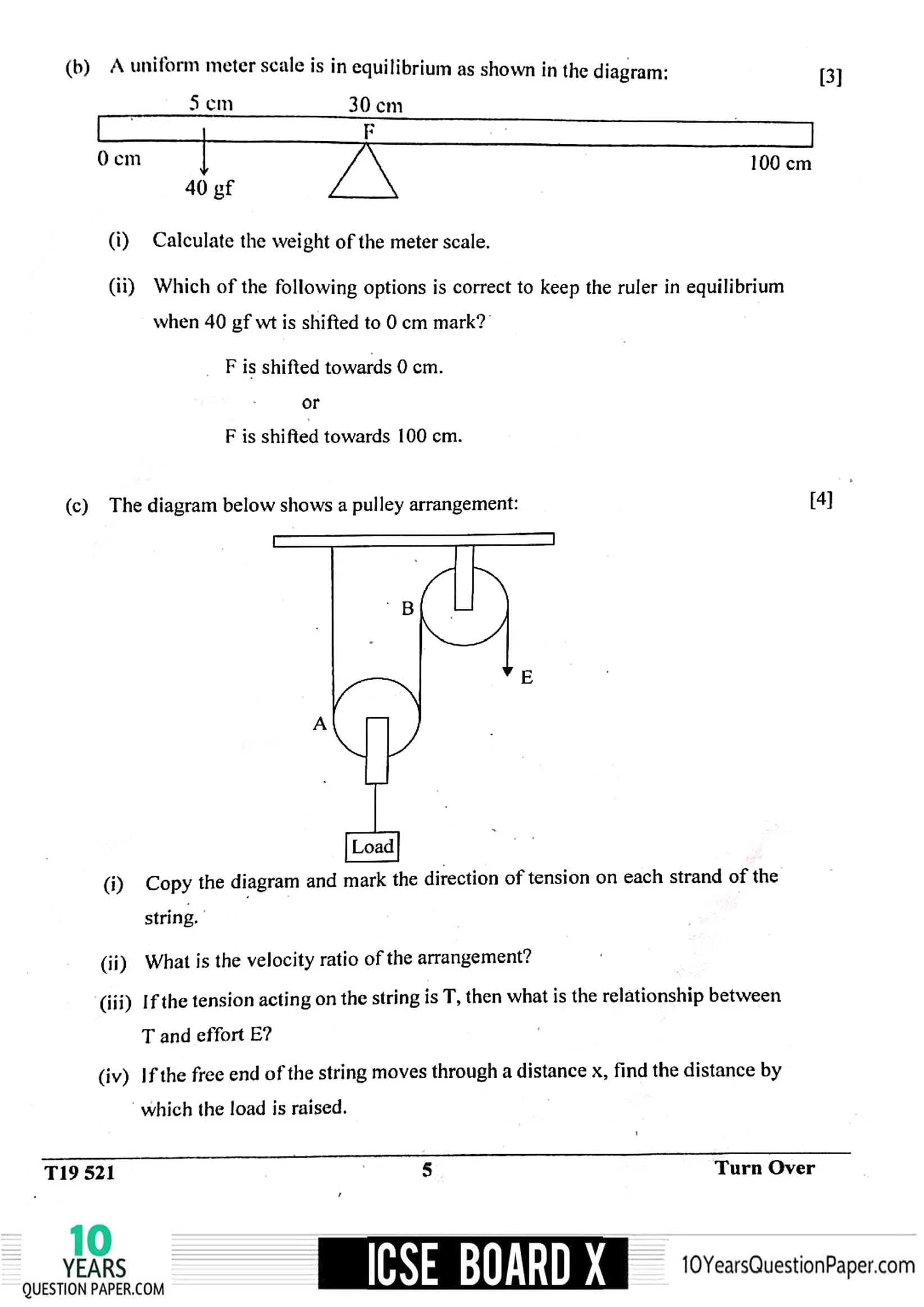 ICSE Class X 2019 Physics Question Paper ICSE Class 10 Physics 2019 Question Paper