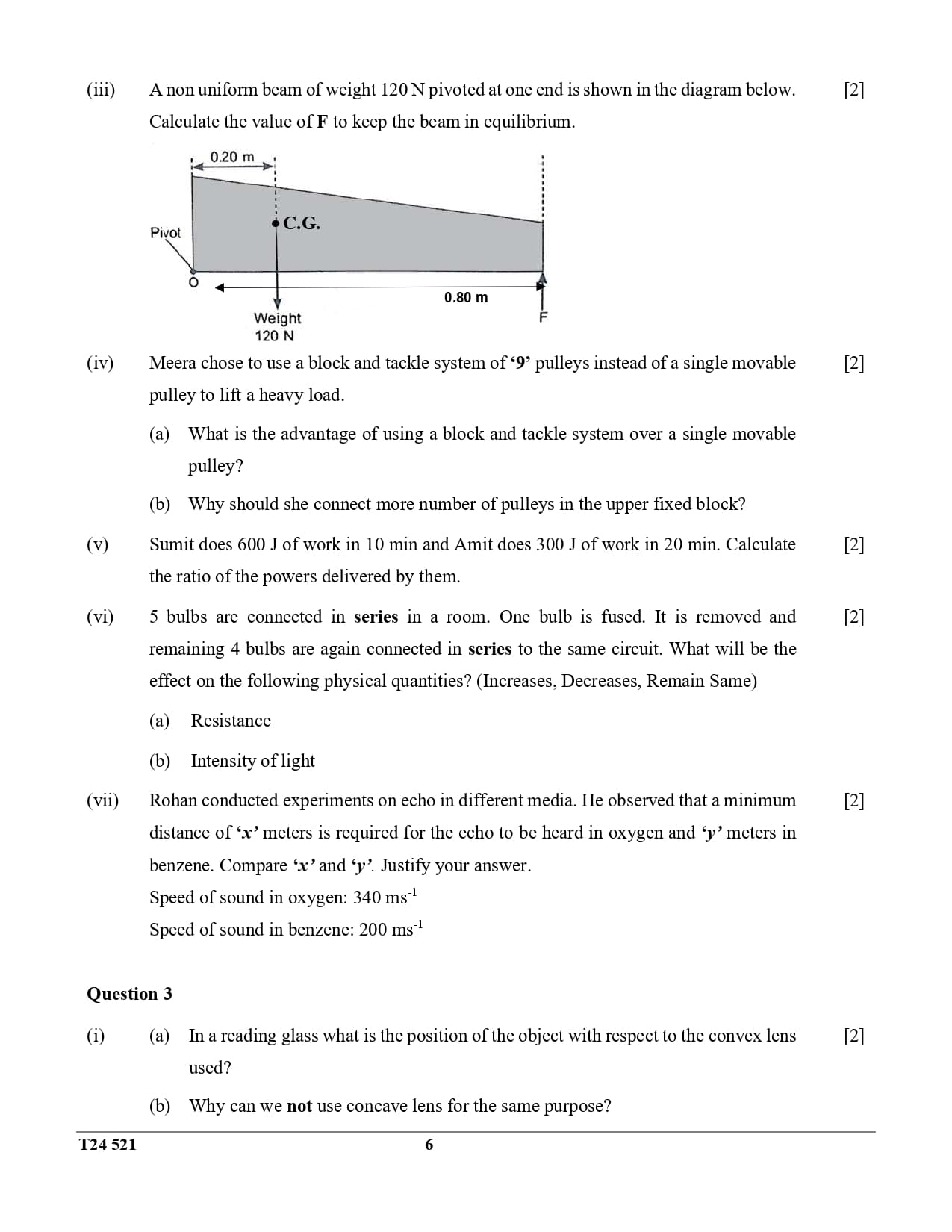 ICSE Class 10 Physics Question Paper 2024 Solved PDF Download — page 6