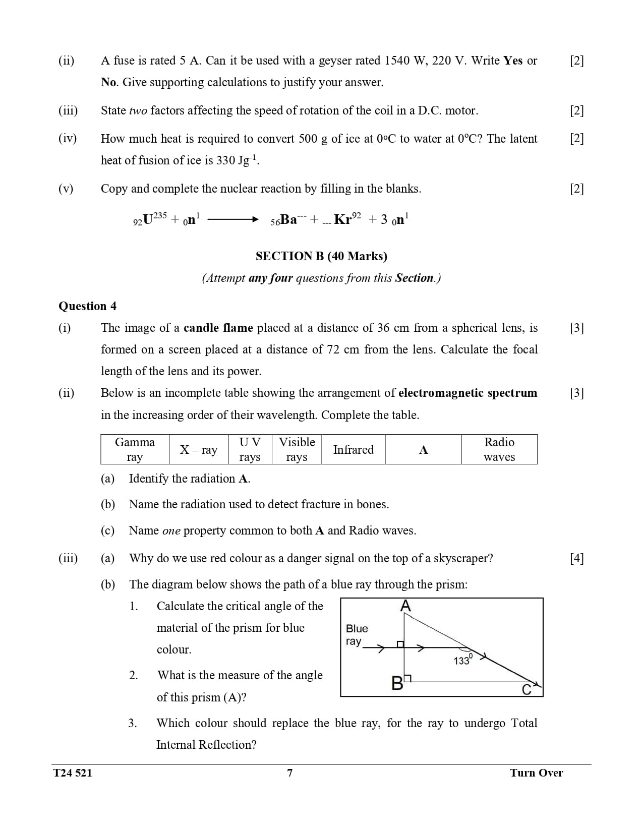 ICSE Class 10 Physics Question Paper 2024 Solved PDF Download — page 7