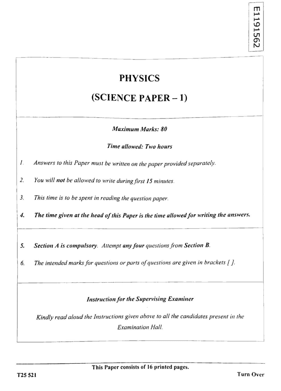 ICSE Class 10 Physics Question Paper 2025 Solved PDF Download — page 1