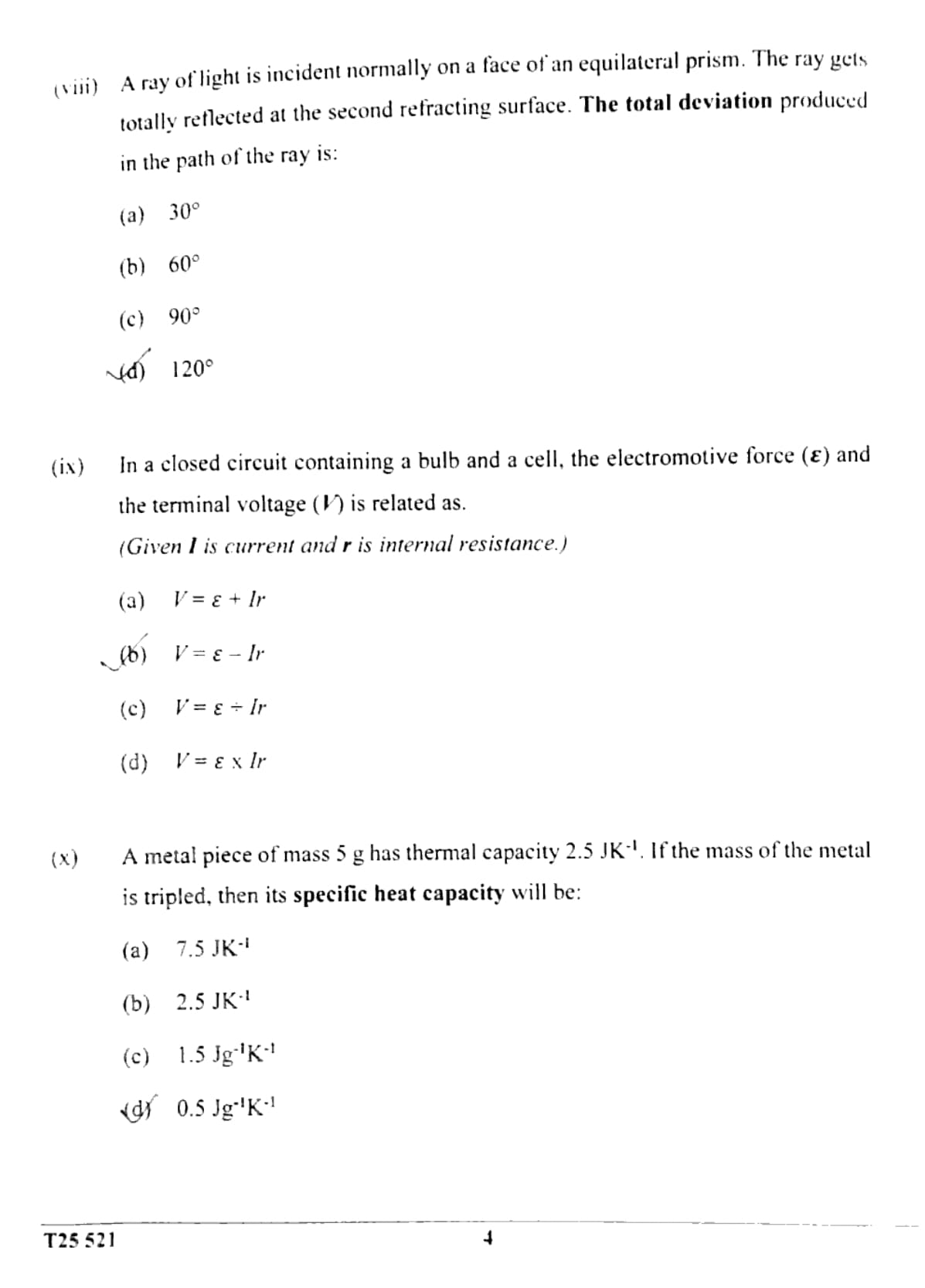 ICSE Class 10 Physics Question Paper 2025 Solved PDF Download — page 4