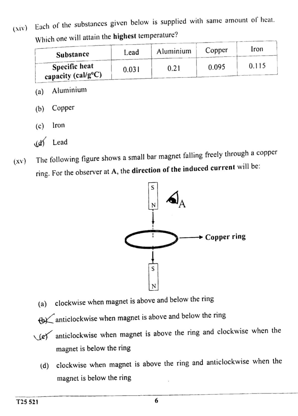 ICSE Class 10 Physics Question Paper 2025 Solved PDF Download — page 6
