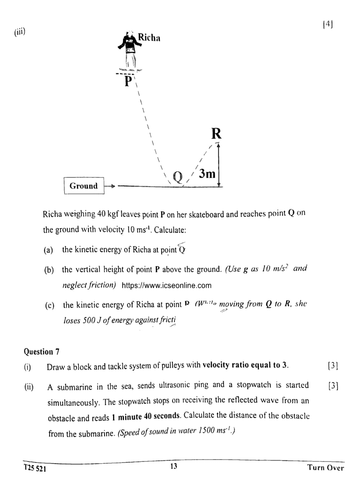 ICSE Class 10 Physics Question Paper 2025 Solved PDF Download — page 13