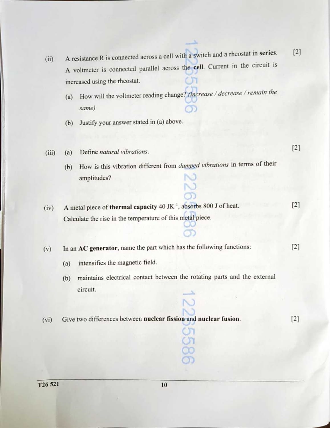 ICSE Class 10 Physics Question Paper 2026 Solved PDF Download — page 10