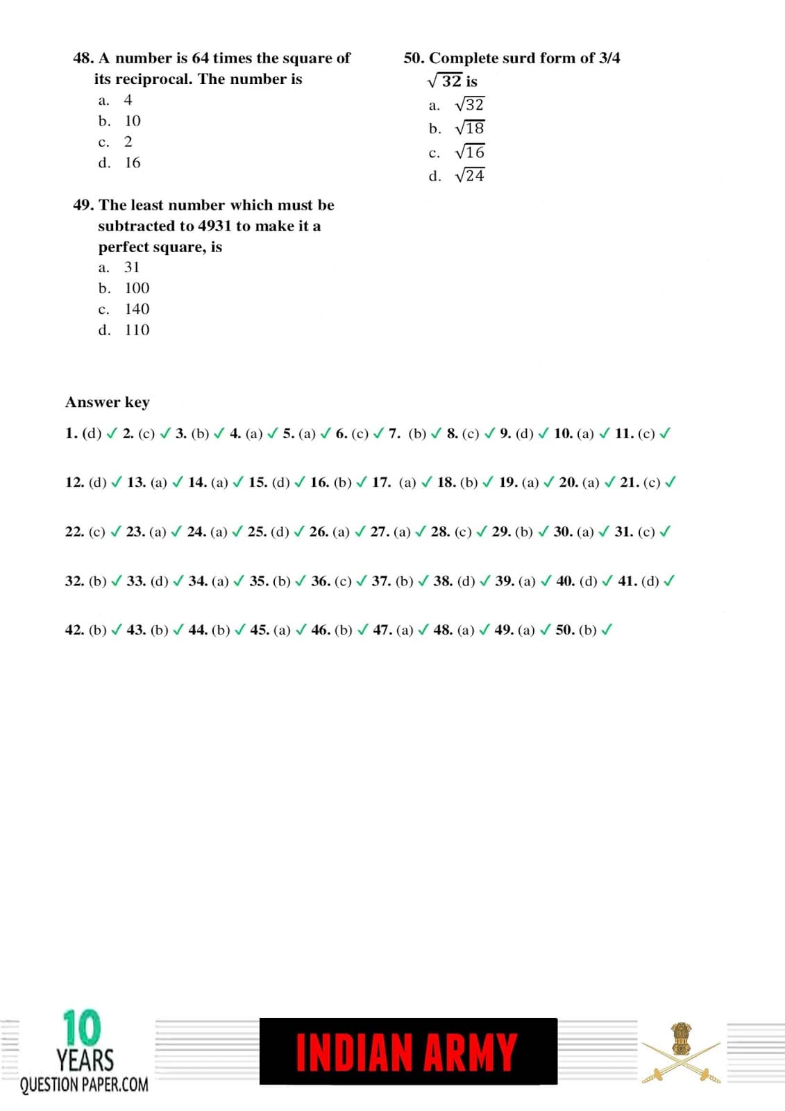 Indian Army Nursing Assistant 2018 Question Paper Indian Army Nursing Assistant 2018 Question Paper