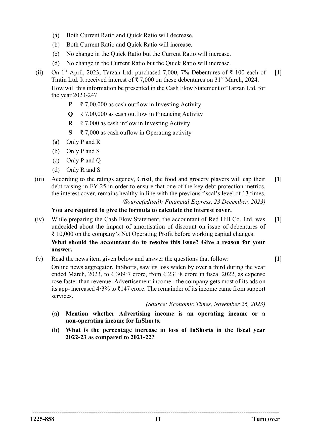 ISC 2025 Accounts Question Paper for Class 12 — page 11