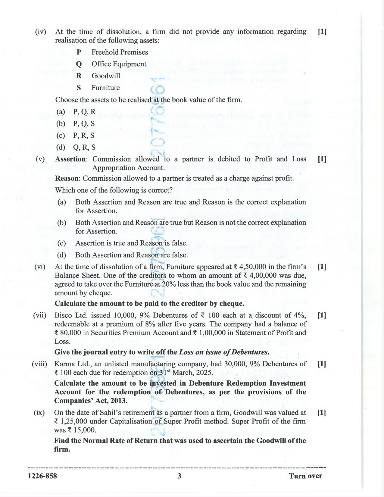 ISC 2026 Accounts Question Paper for Class 12 — page 3