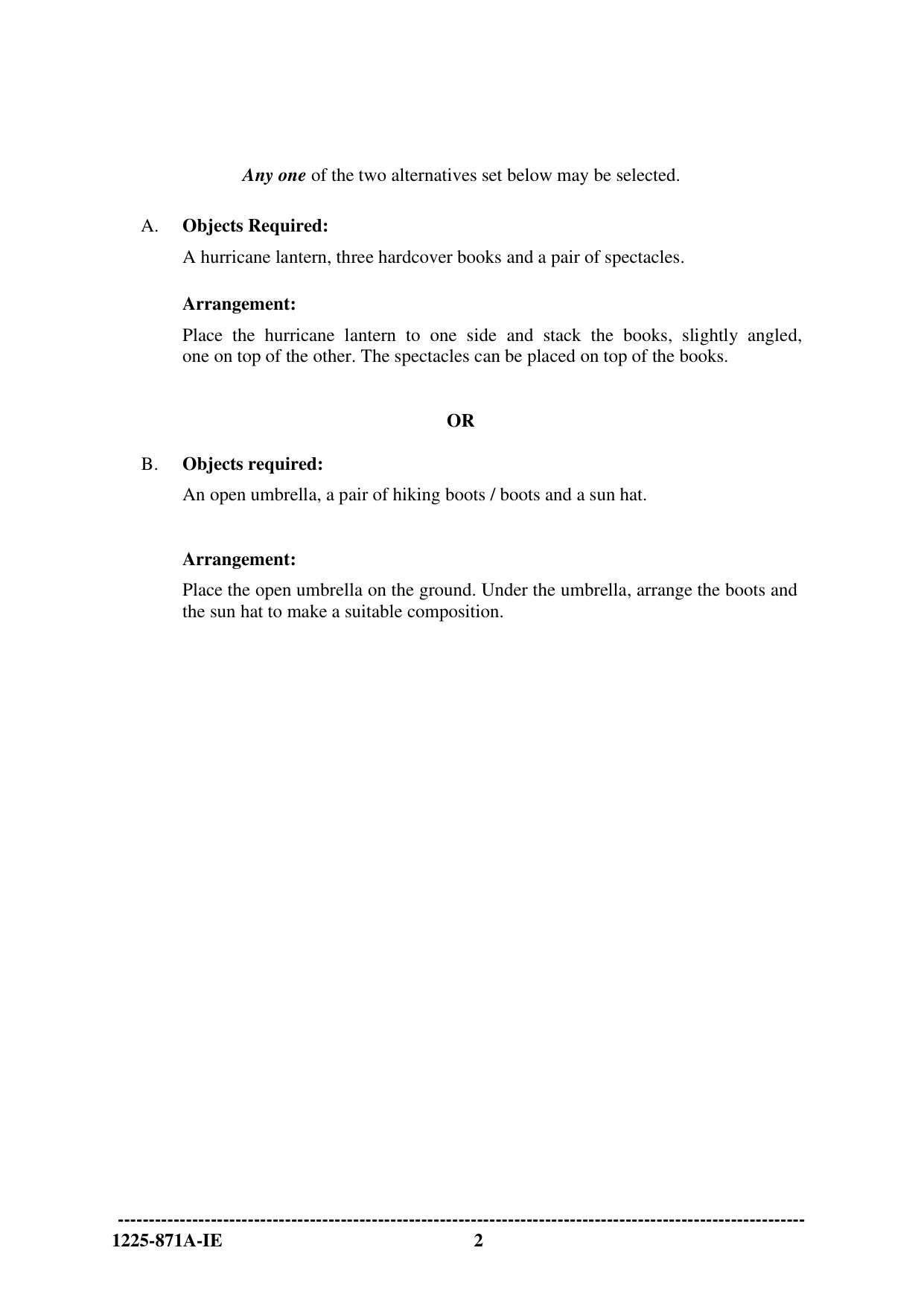 ISC 2025 Art Paper 1 Improvement Examination Question Paper for Class 12 — page 2
