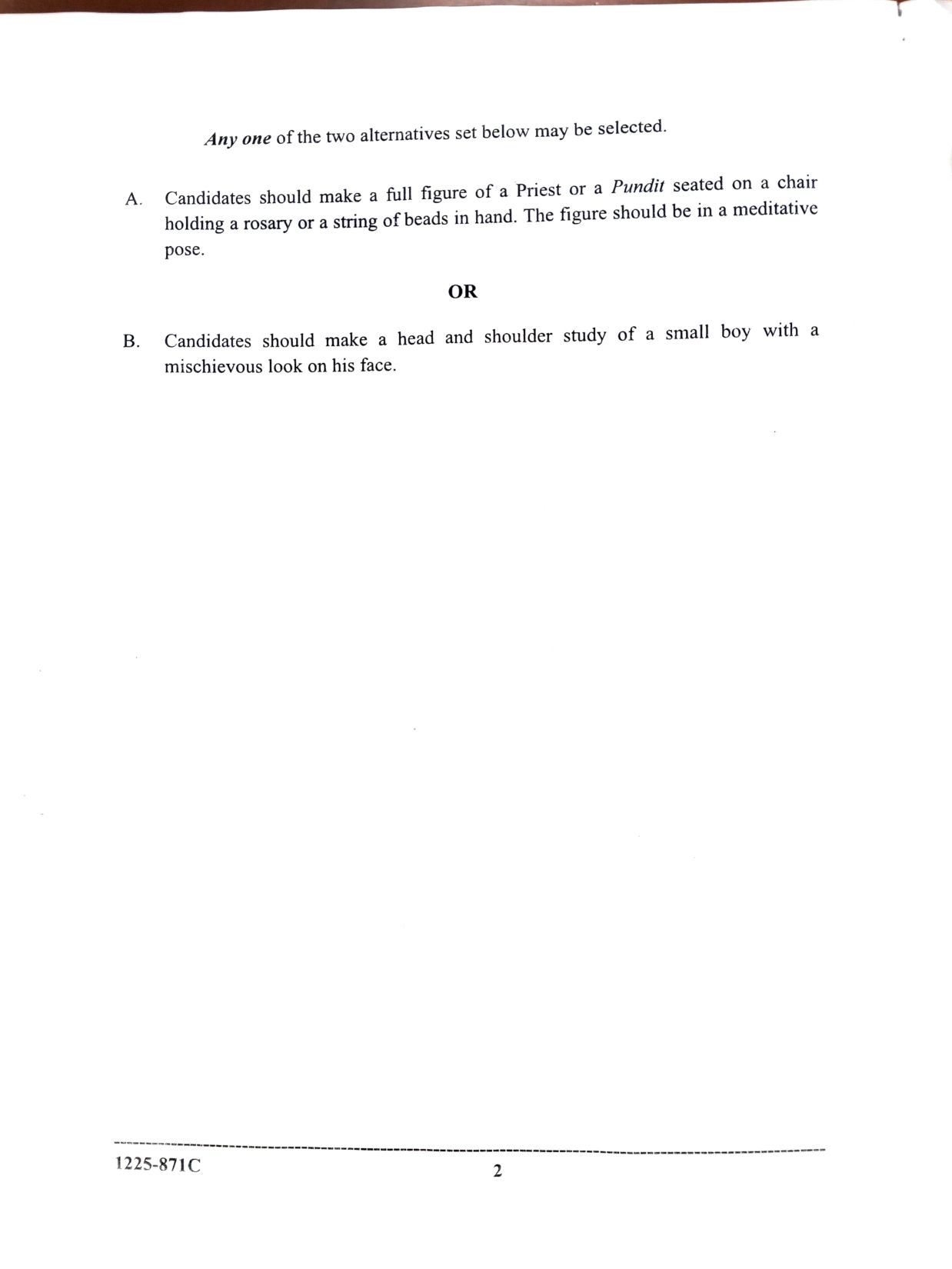 ISC 2025 Art Paper 3 Question Paper for Class 12 — page 2