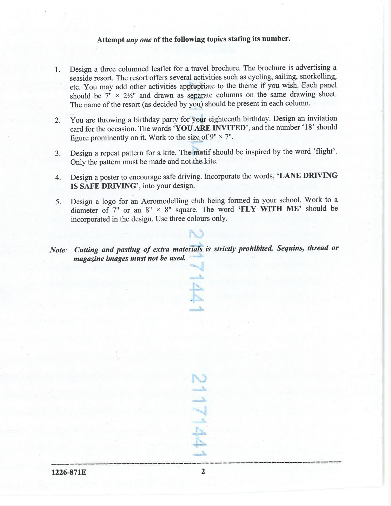 ISC 2026 Art Paper 5 Question Paper for Class 12 — page 2