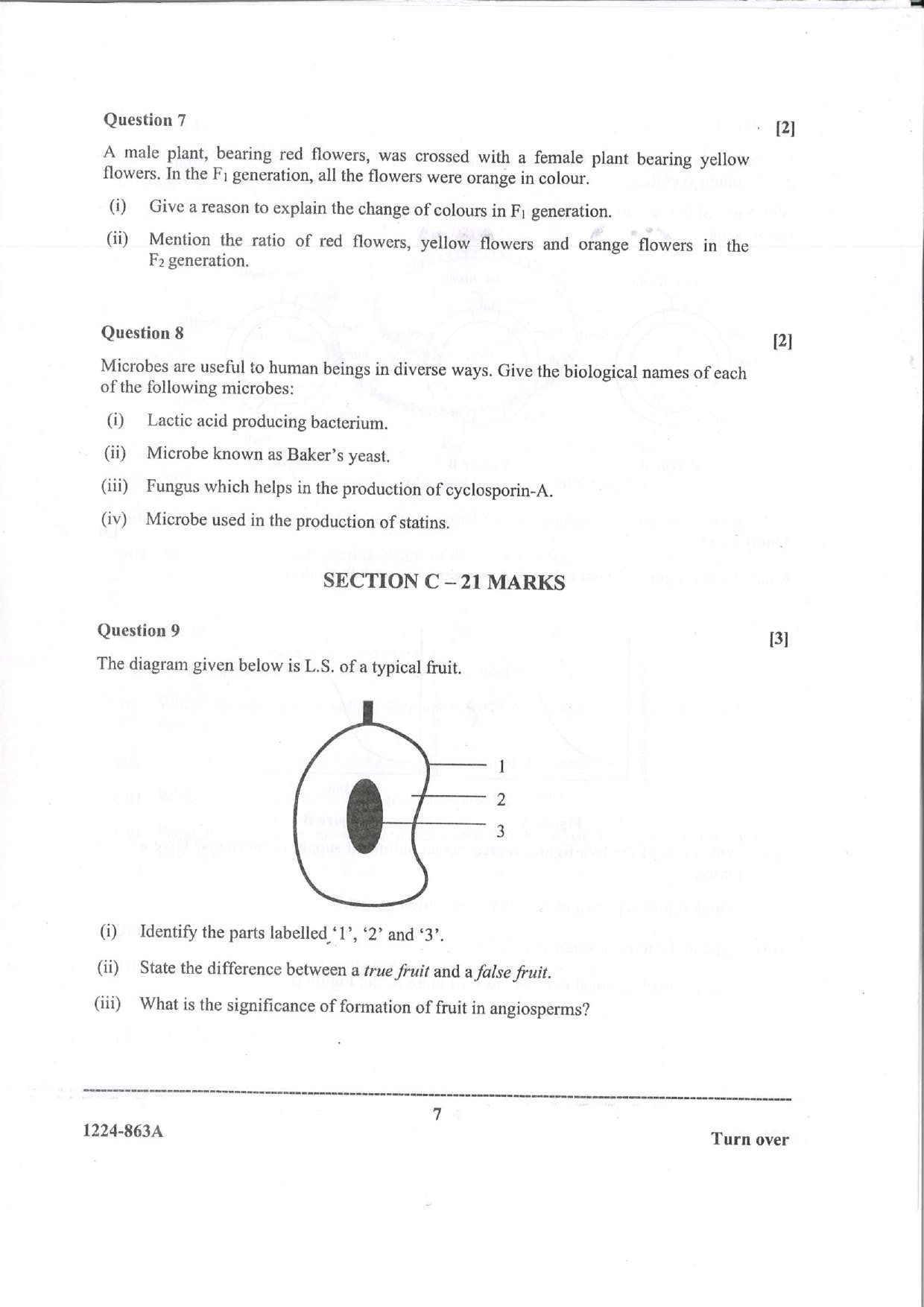 ISC 2024 Biology Question Paper for Class 12 — page 7