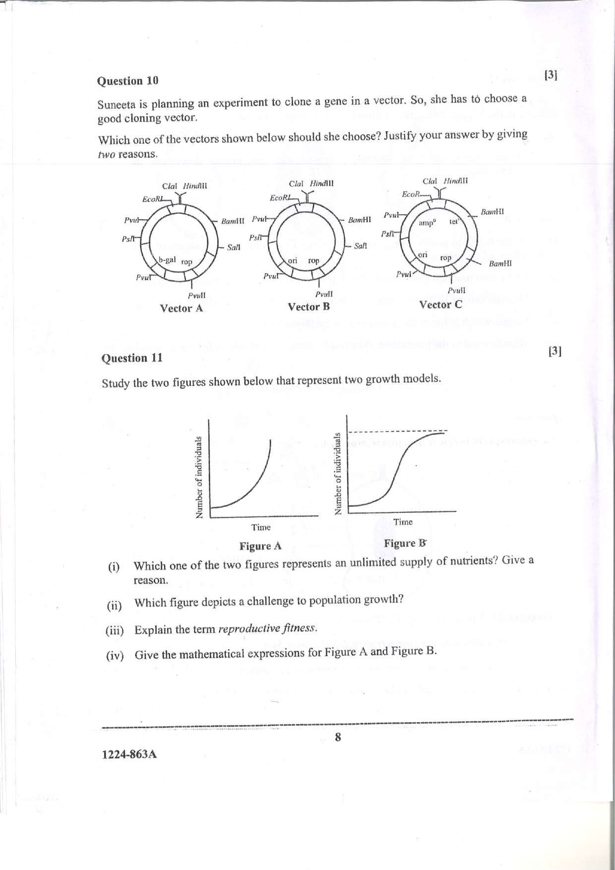 ISC 2024 Biology Question Paper for Class 12 — page 8