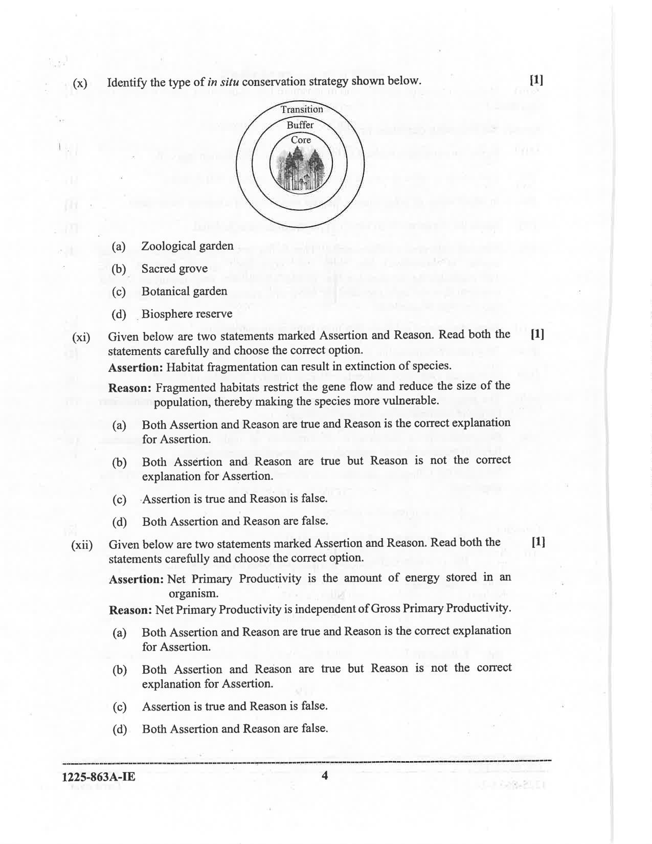 ISC 2025 Biology Improvement Examination Question Paper for Class 12 — page 4