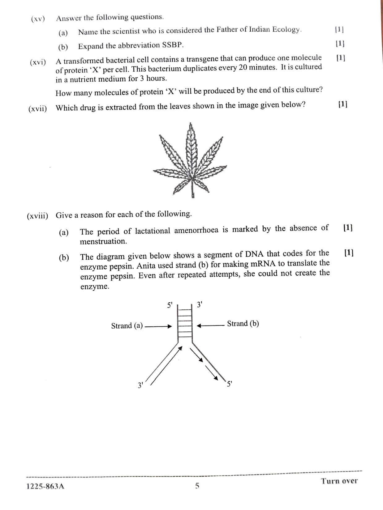 ISC 2025 Biology Question Paper for Class 12 — page 5