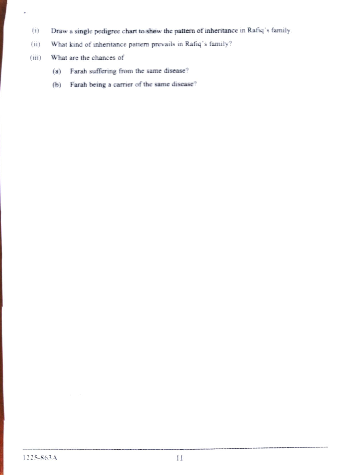 ISC 2025 Biology Question Paper for Class 12 — page 11