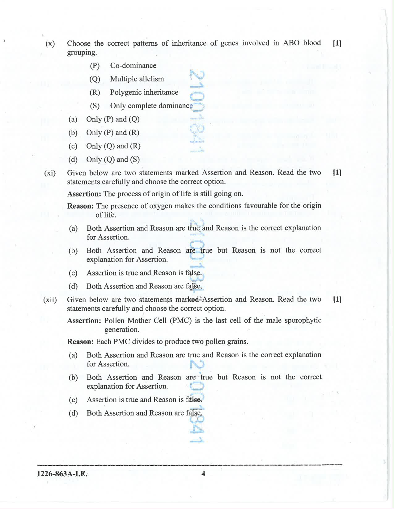 ISC 2026 Biology Improvement Examination Question Paper for Class 12 — page 4