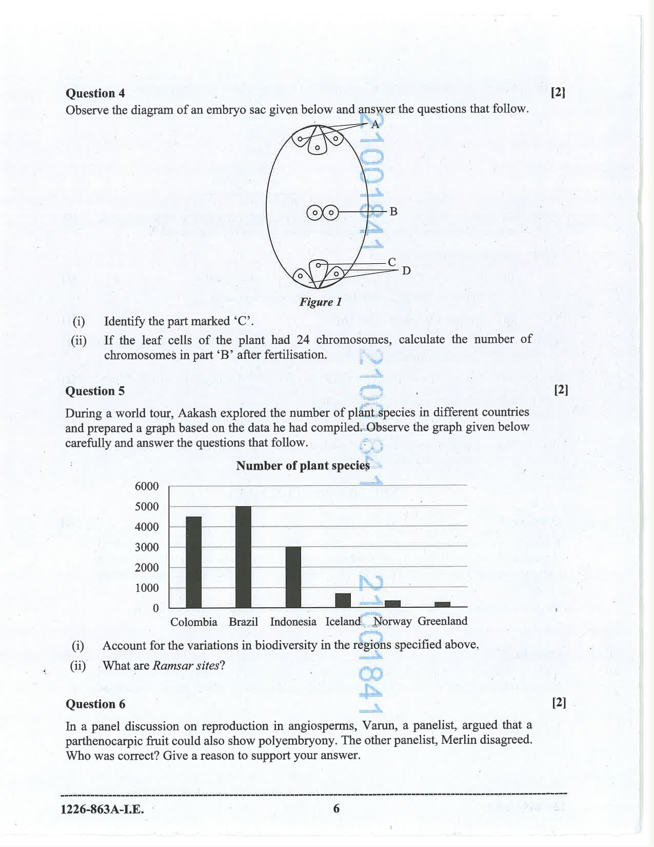 ISC 2026 Biology Improvement Examination Question Paper for Class 12 — page 6