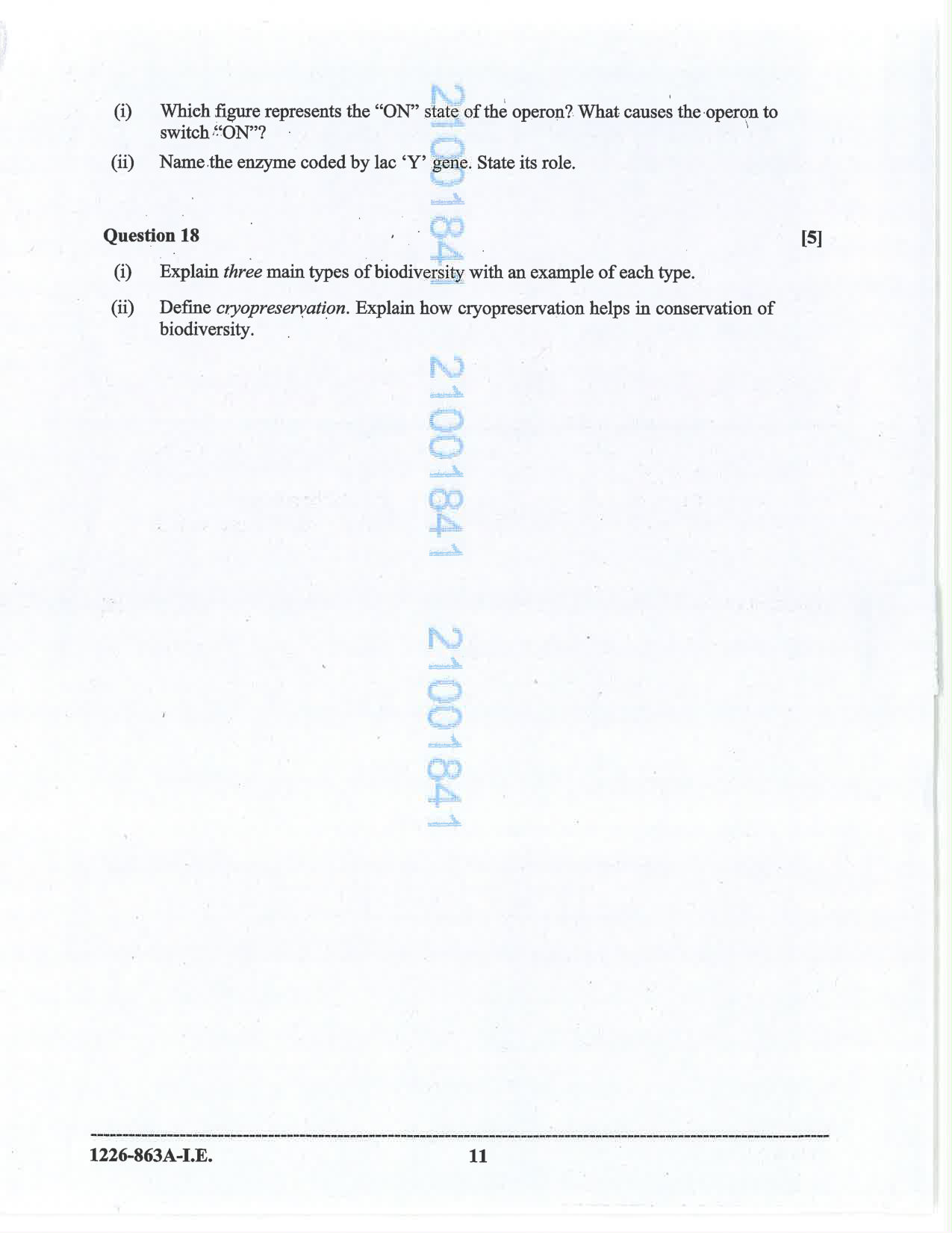 ISC 2026 Biology Improvement Examination Question Paper for Class 12 — page 11