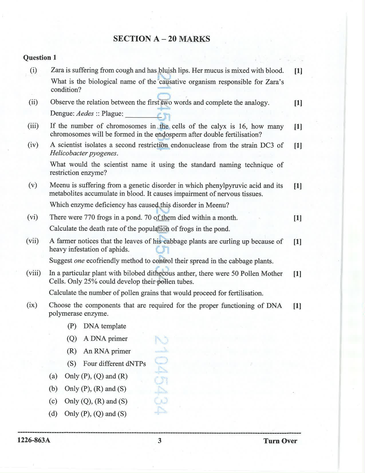 ISC 2026 Biology Question Paper for Class 12 — page 3
