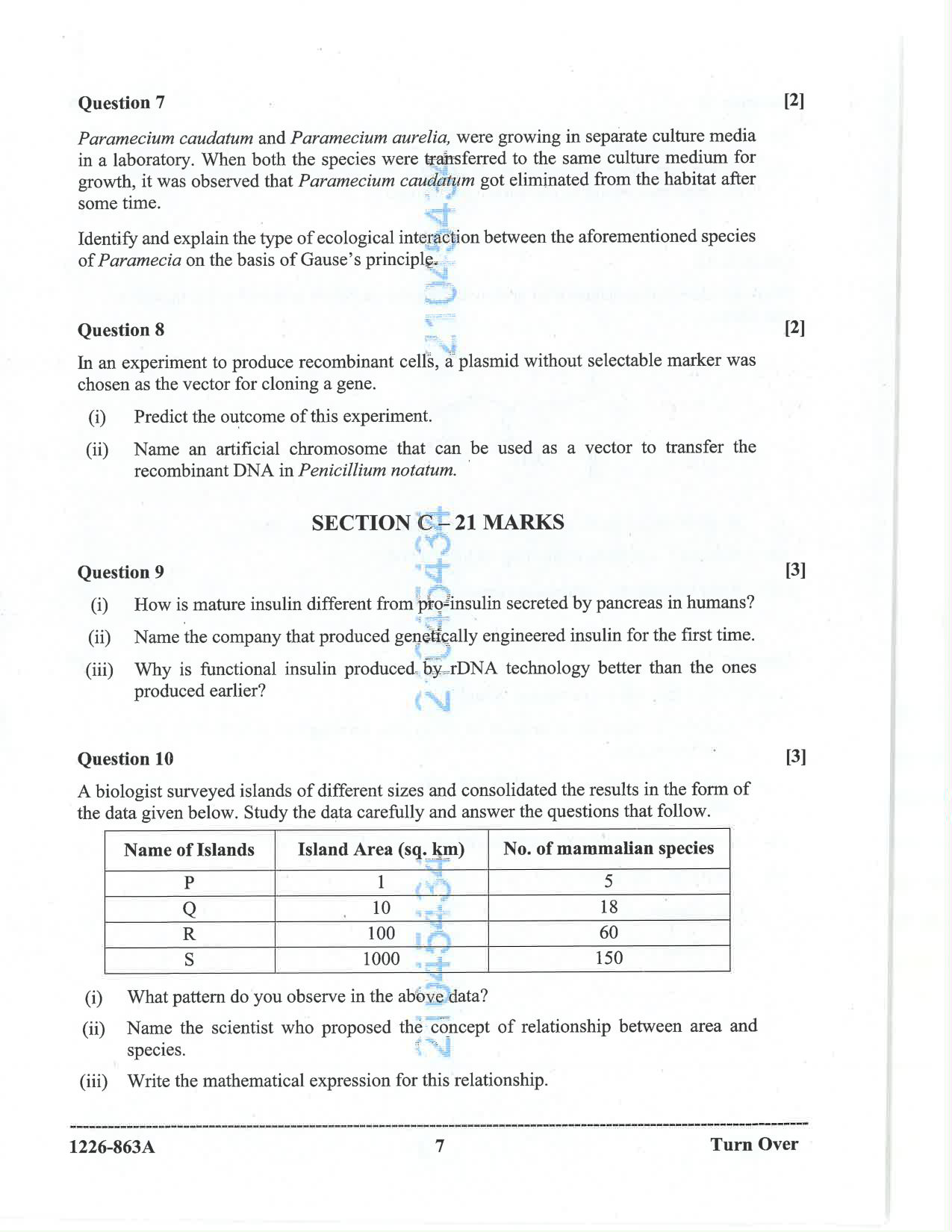 ISC 2026 Biology Question Paper for Class 12 — page 7