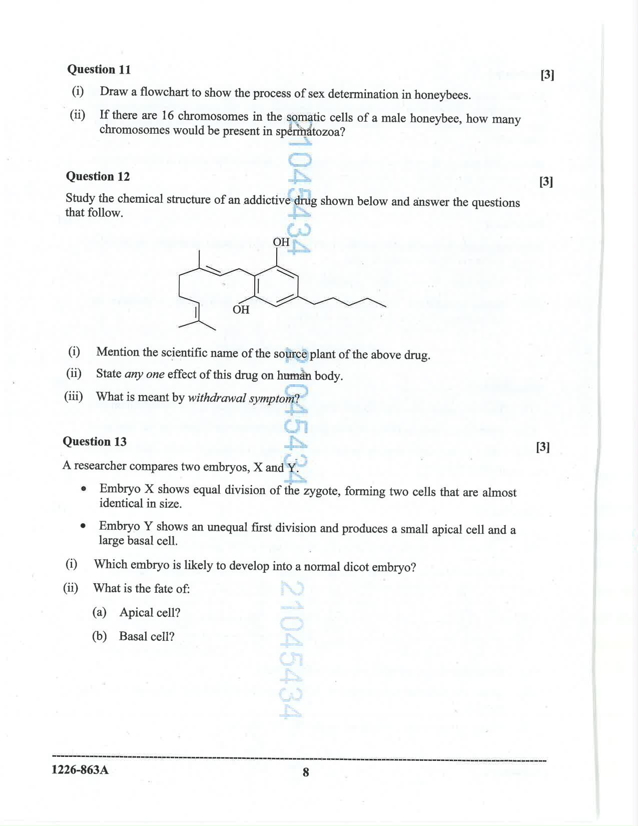 ISC 2026 Biology Question Paper for Class 12 — page 8