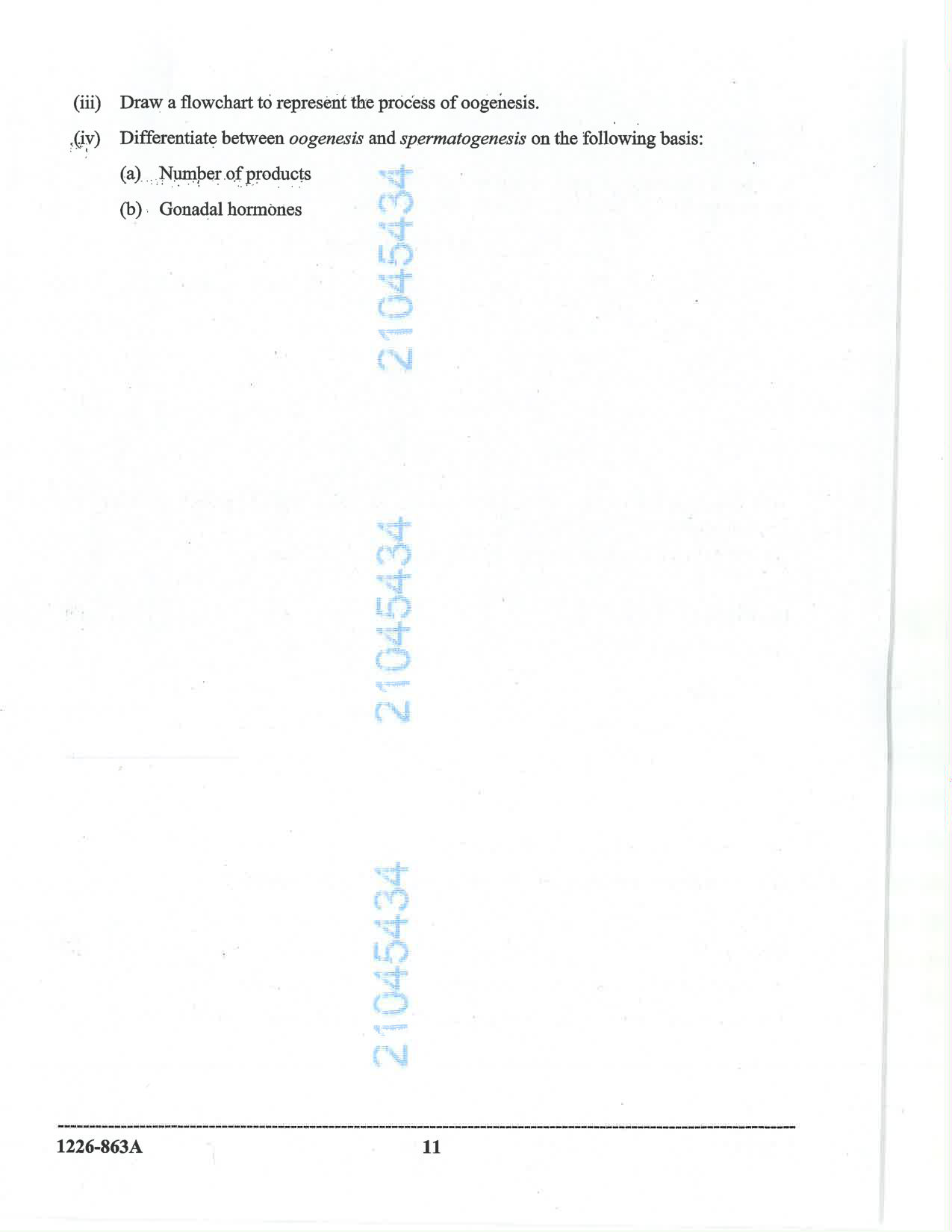 ISC 2026 Biology Question Paper for Class 12 — page 11