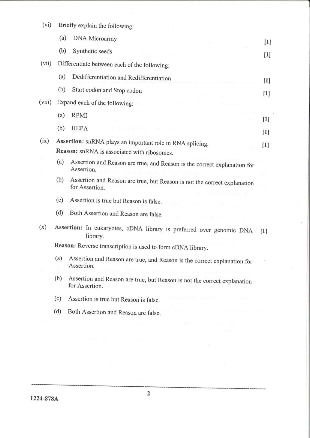 ISC 2024 Biotechnology Question Paper for Class 12 — page 2