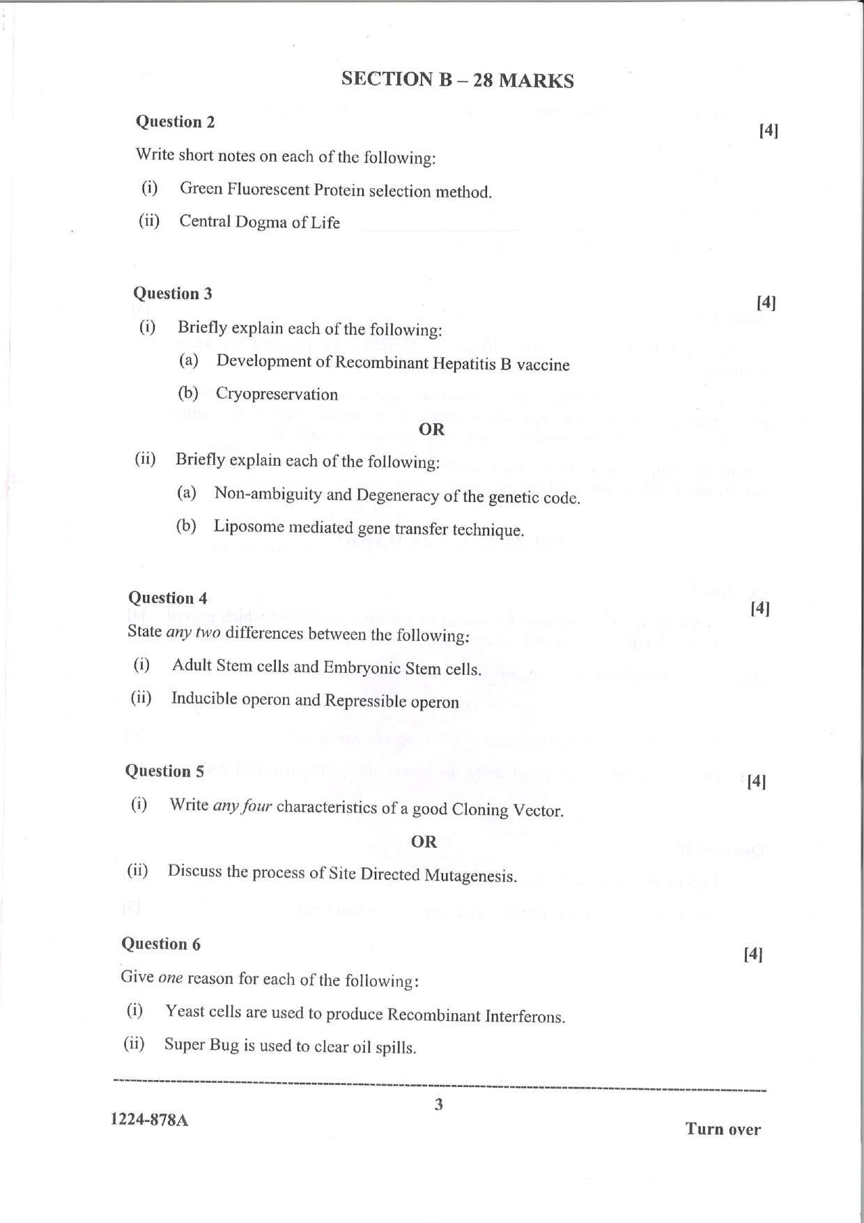 ISC 2024 Biotechnology Question Paper for Class 12 — page 3