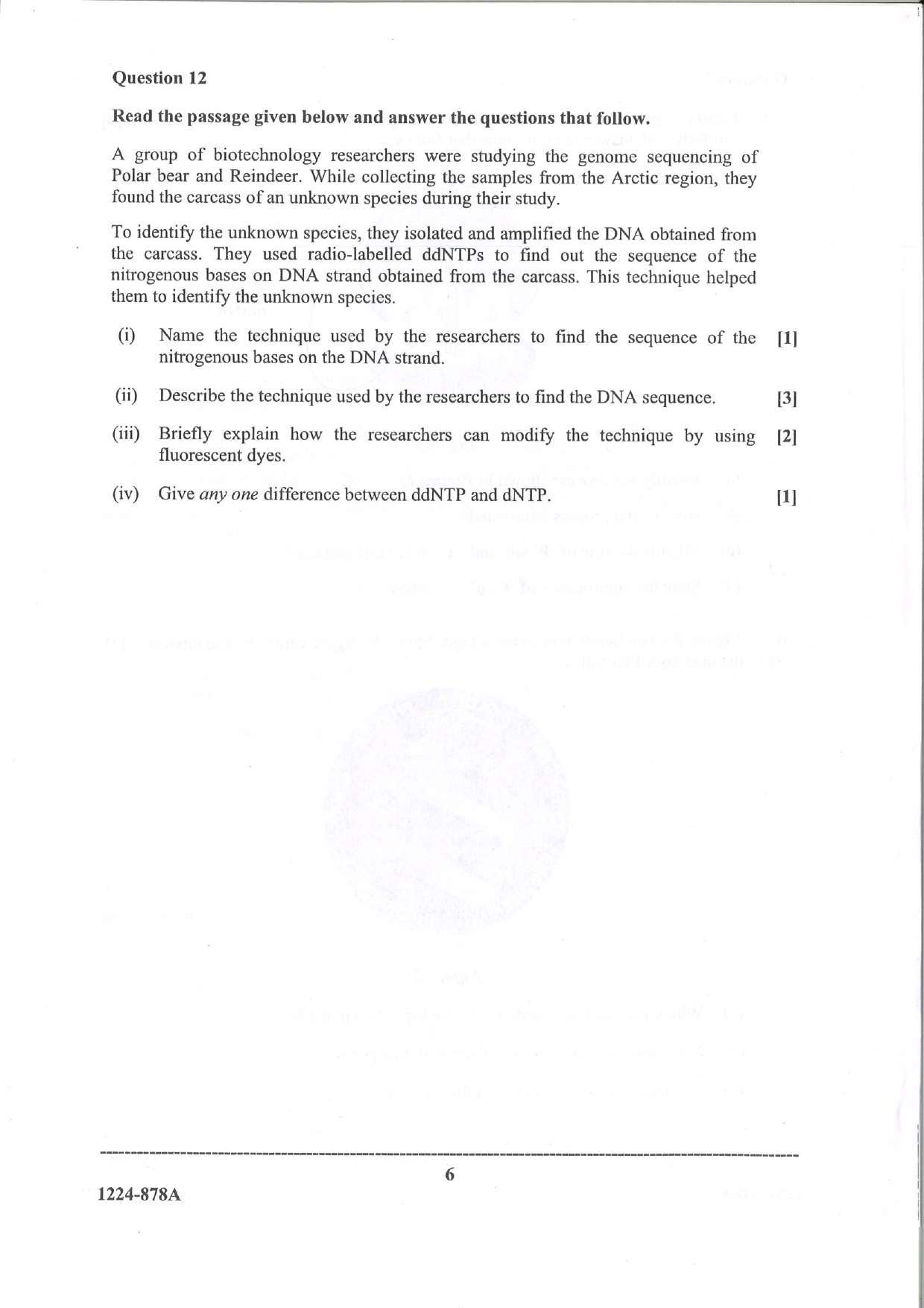 ISC 2024 Biotechnology Question Paper for Class 12 — page 6
