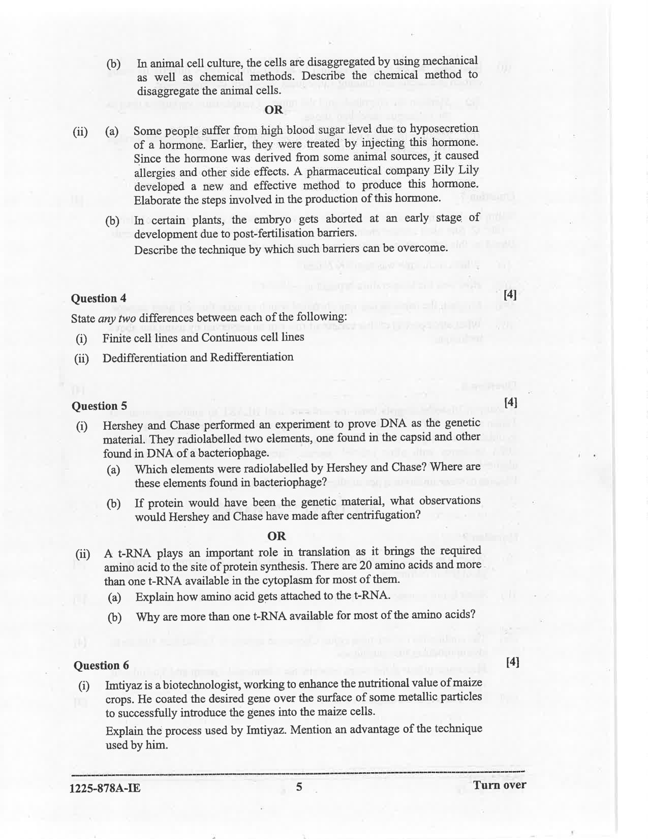 ISC 2025 Biotechnology Improvement Examination Question Paper for Class 12 — page 5