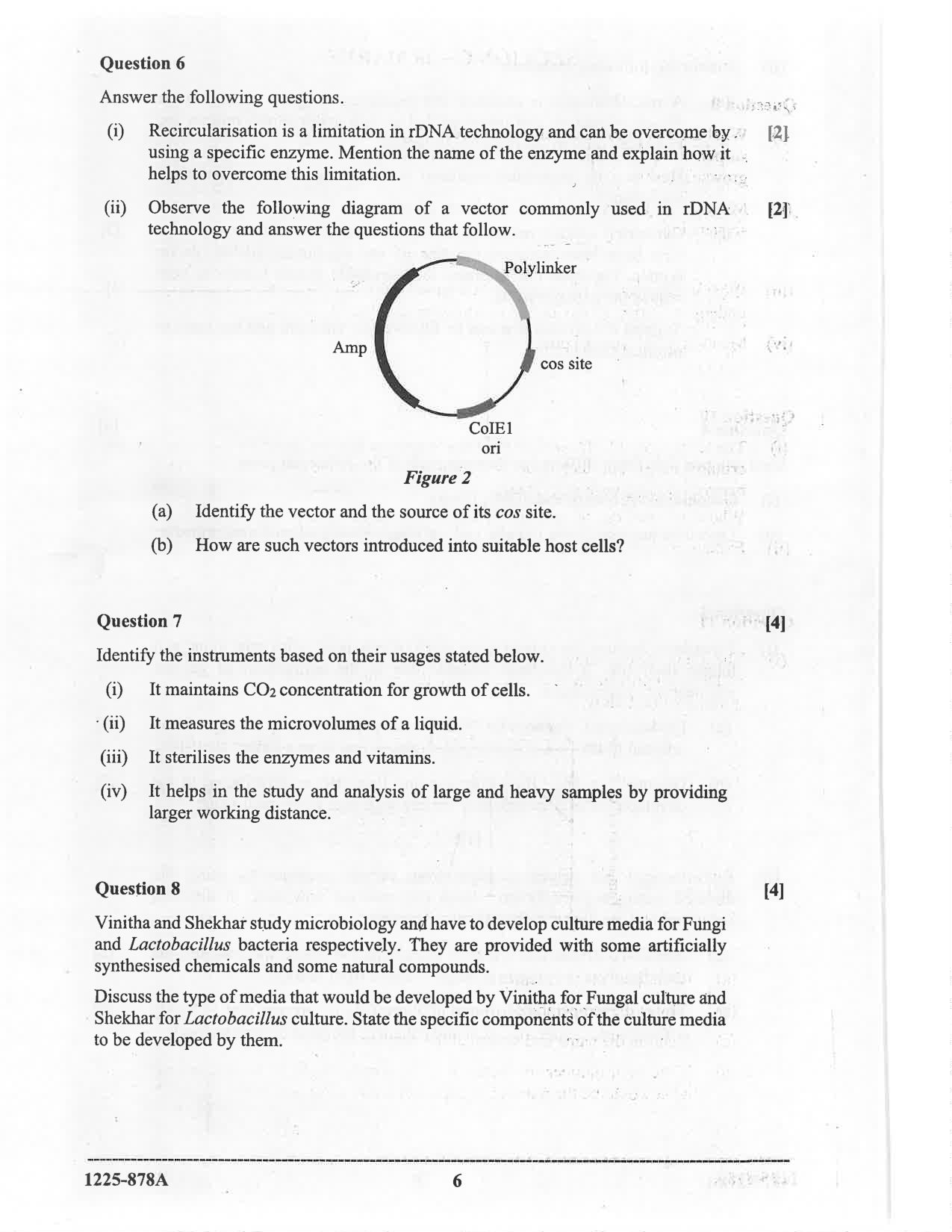 ISC 2025 Biotechnology Question Paper for Class 12 — page 6