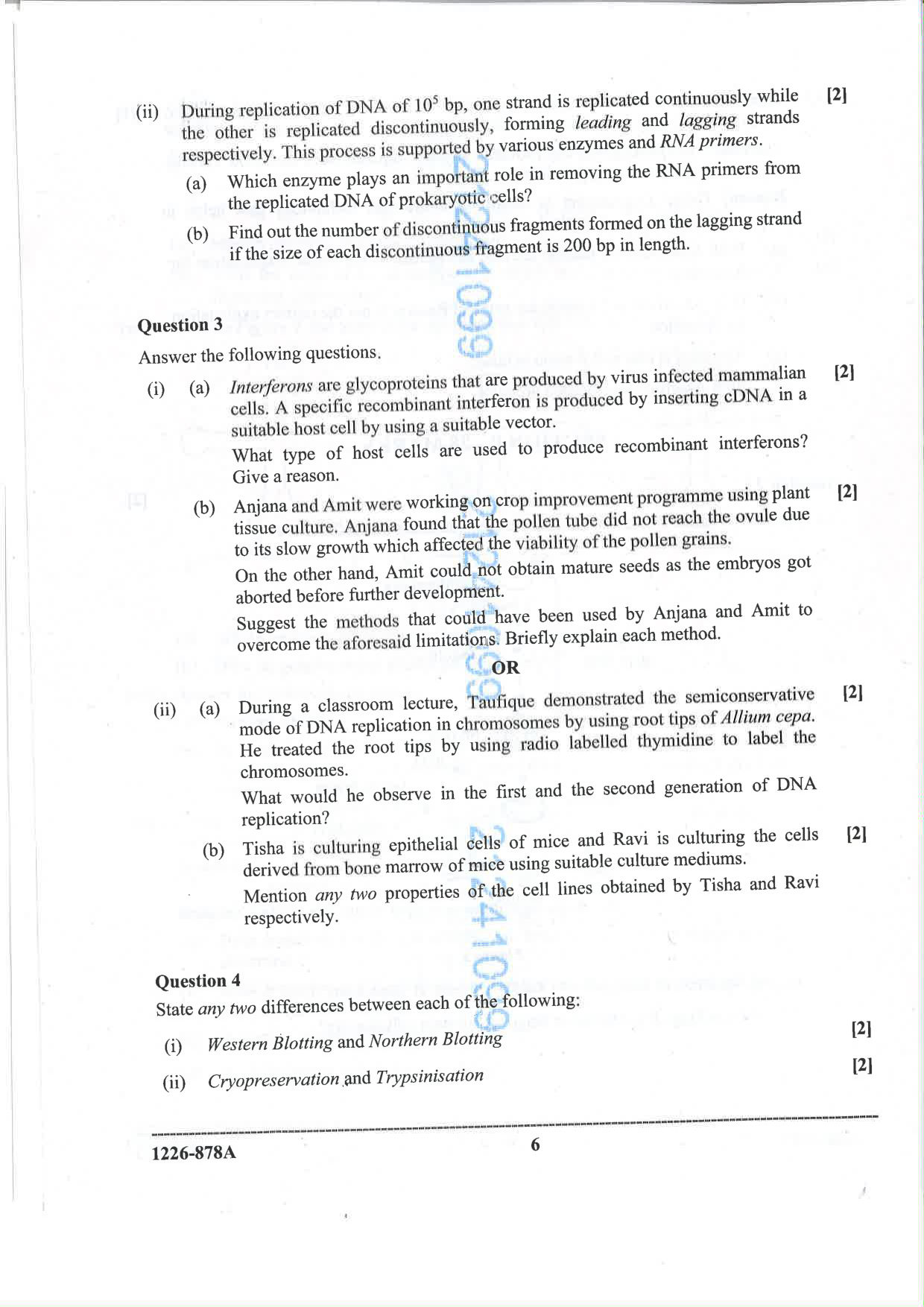 ISC 2026 Biotechnology Question Paper for Class 12 — page 6