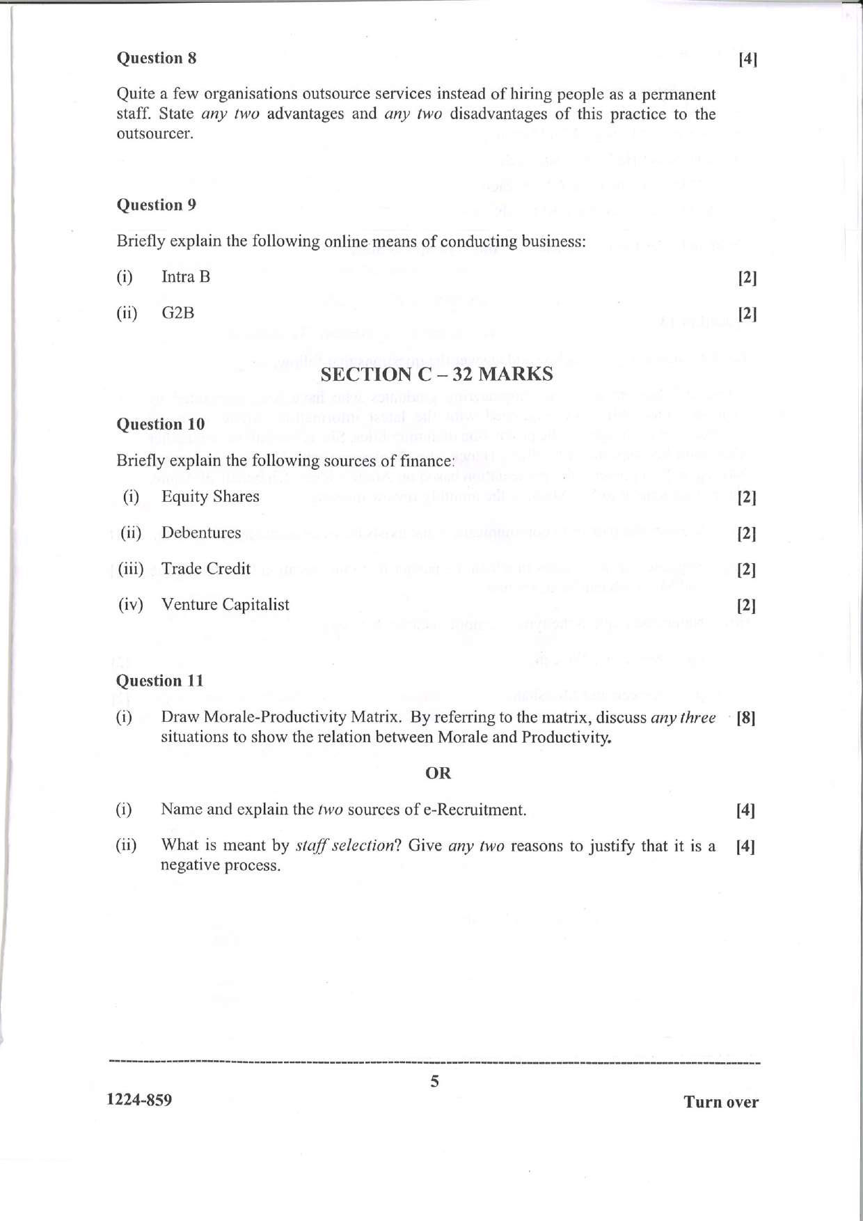 ISC 2024 Business Studies Question Paper for Class 12 — page 5