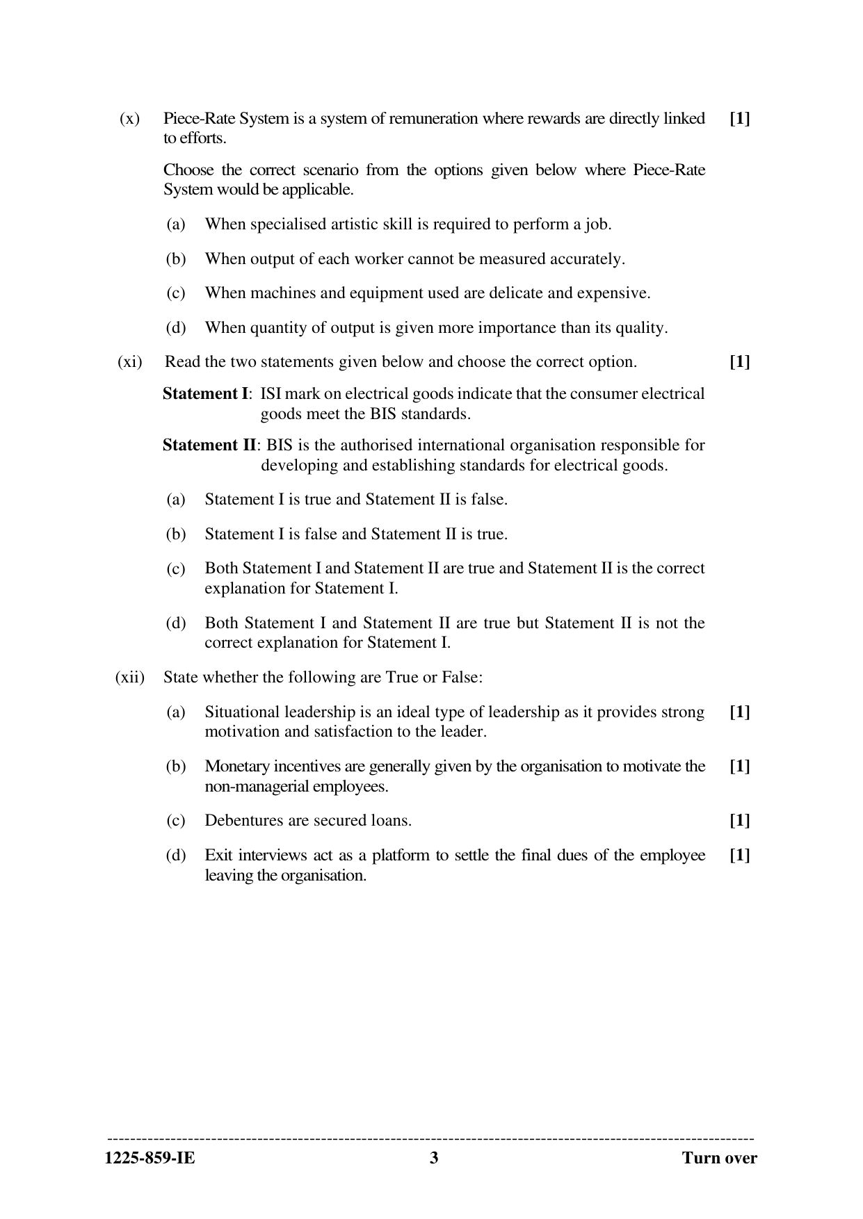 ISC 2025 Business Studies Improvement Examination Question Paper for Class 12 — page 3
