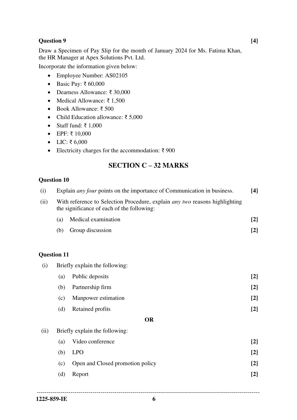 ISC 2025 Business Studies Improvement Examination Question Paper for Class 12 — page 6