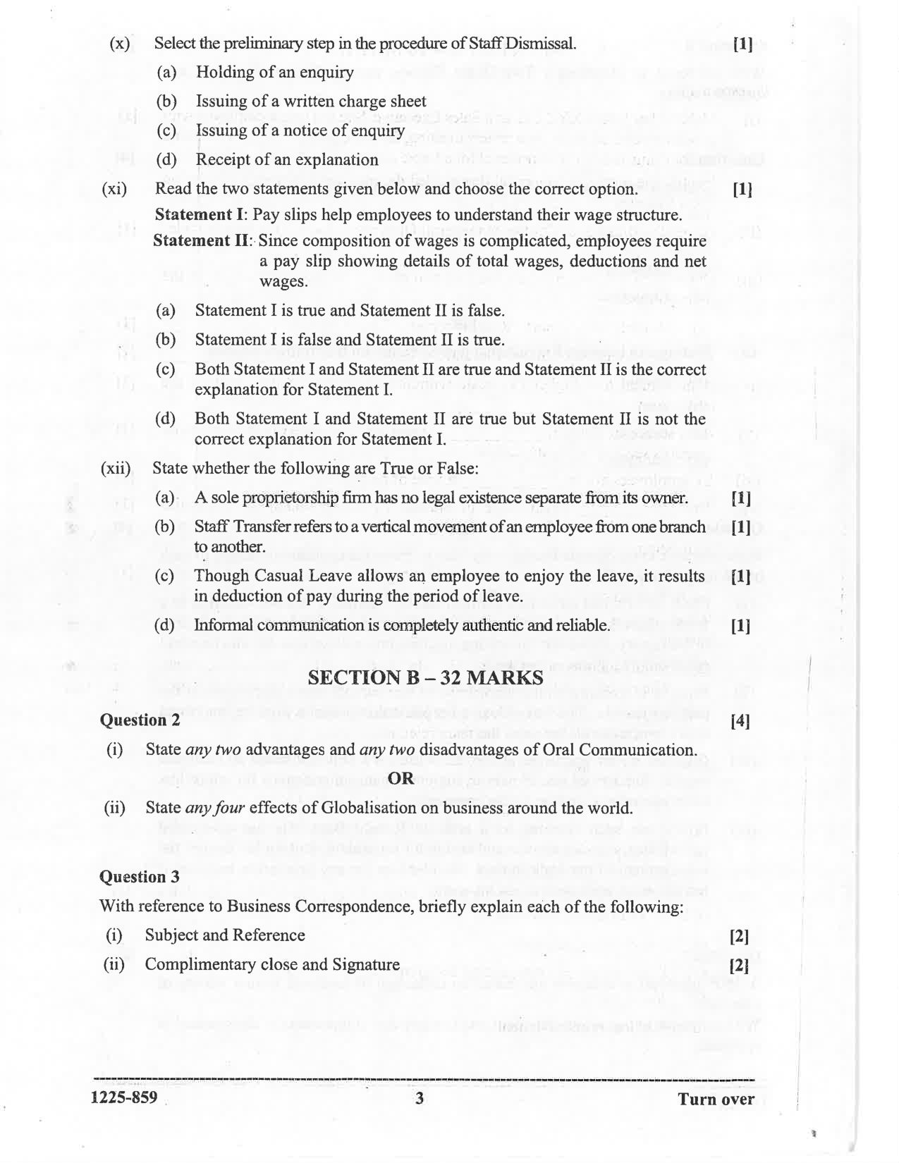 ISC 2025 Business Studies Question Paper for Class 12 — page 3