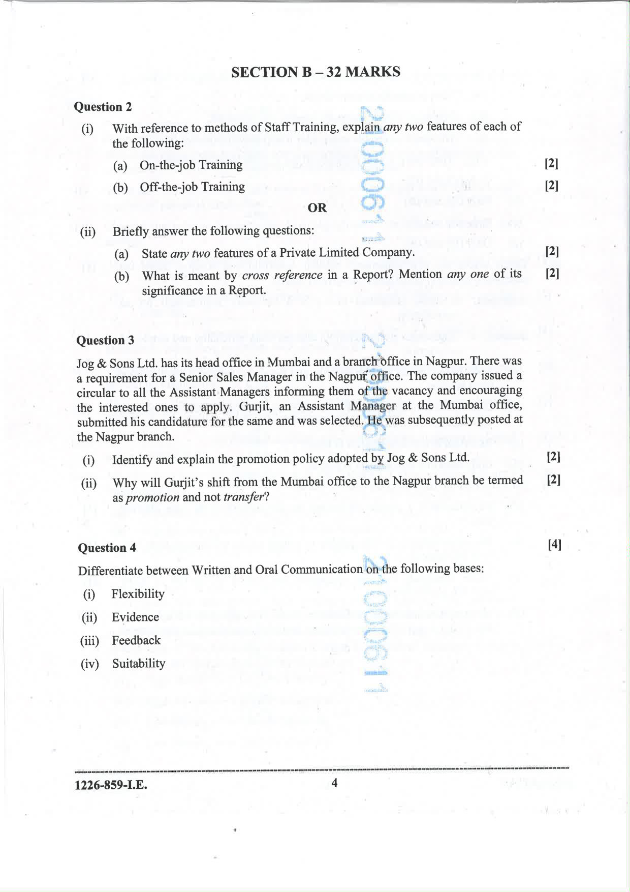 ISC 2026 Business Studies Improvement Examination Question Paper for Class 12 — page 4