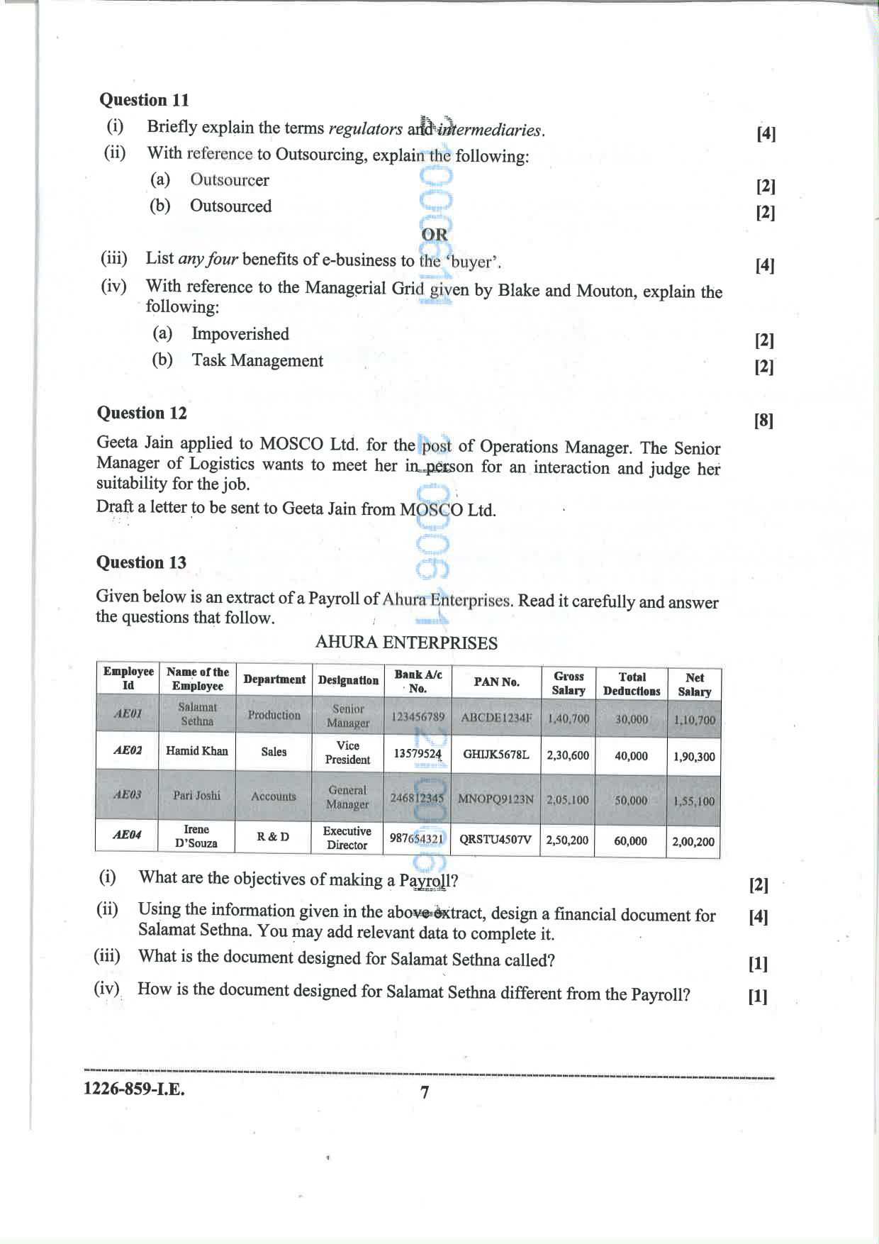 ISC 2026 Business Studies Improvement Examination Question Paper for Class 12 — page 7