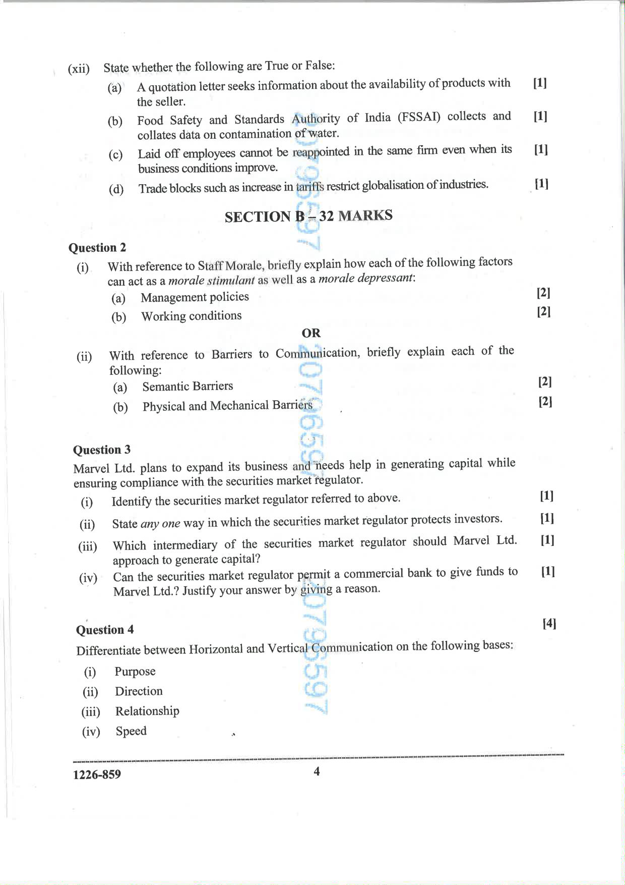 ISC 2026 Business Studies Question Paper for Class 12 — page 4
