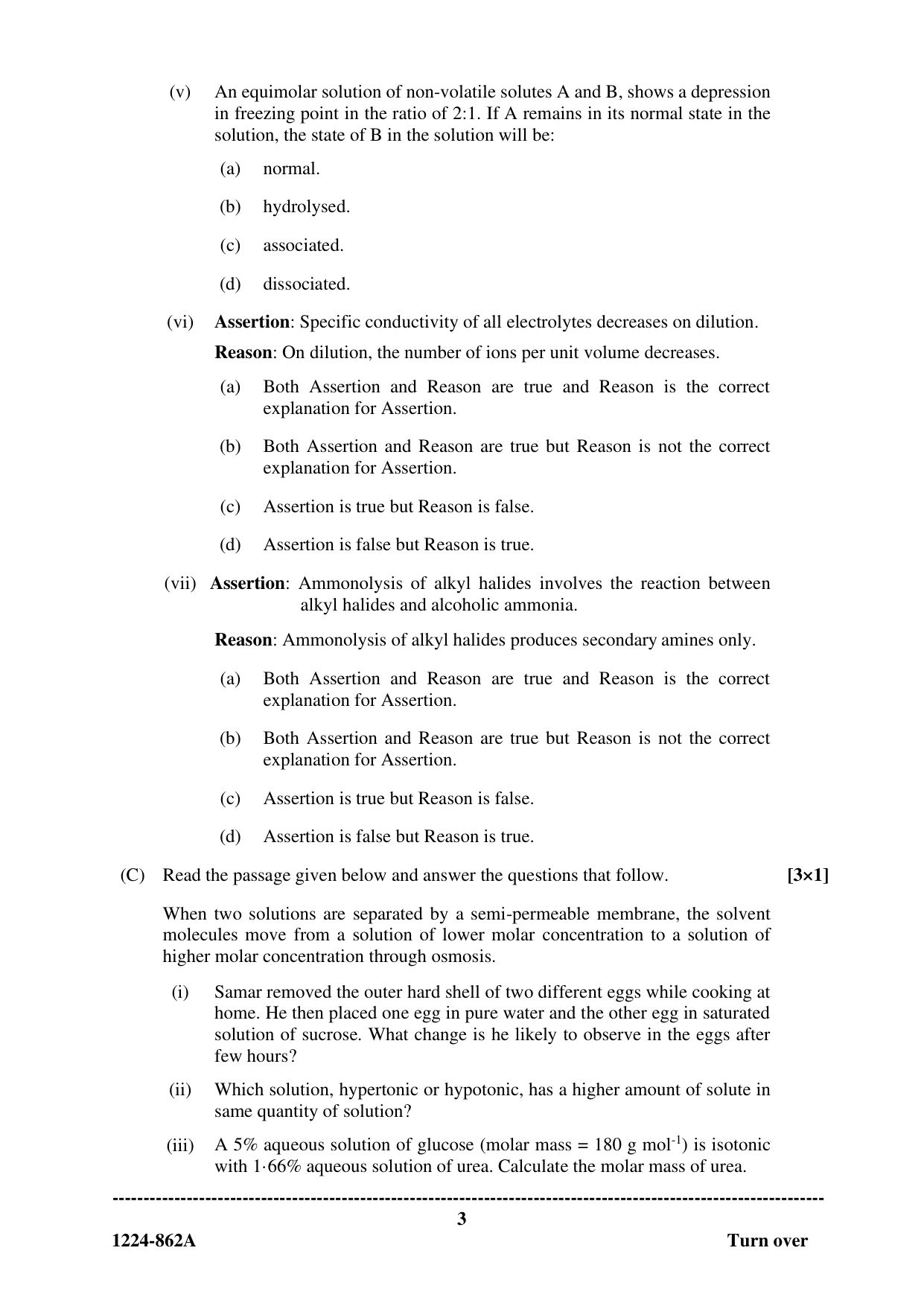 ISC 2024 Chemistry Question Paper for Class 12 — page 3