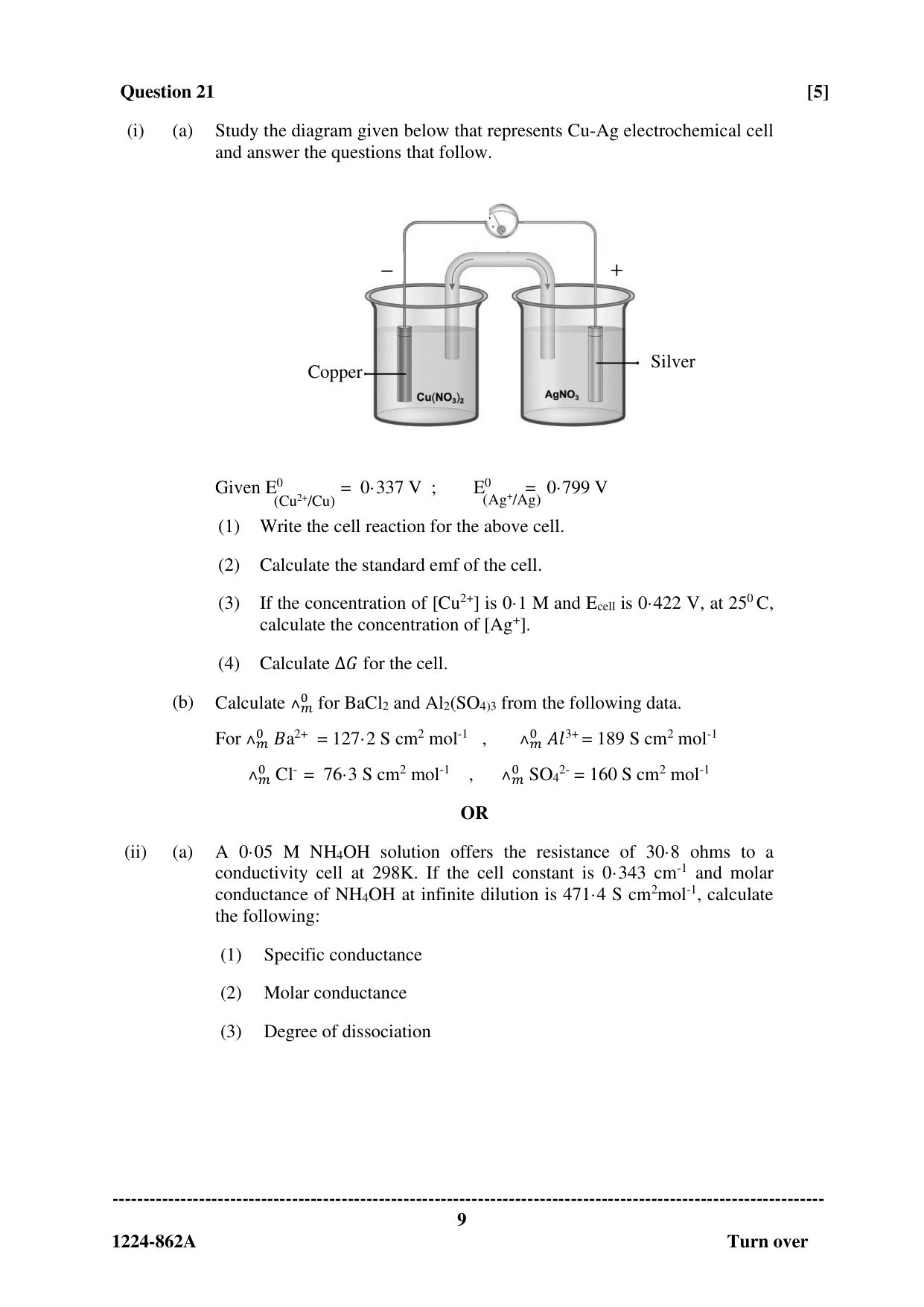 ISC 2024 Chemistry Question Paper for Class 12 — page 9