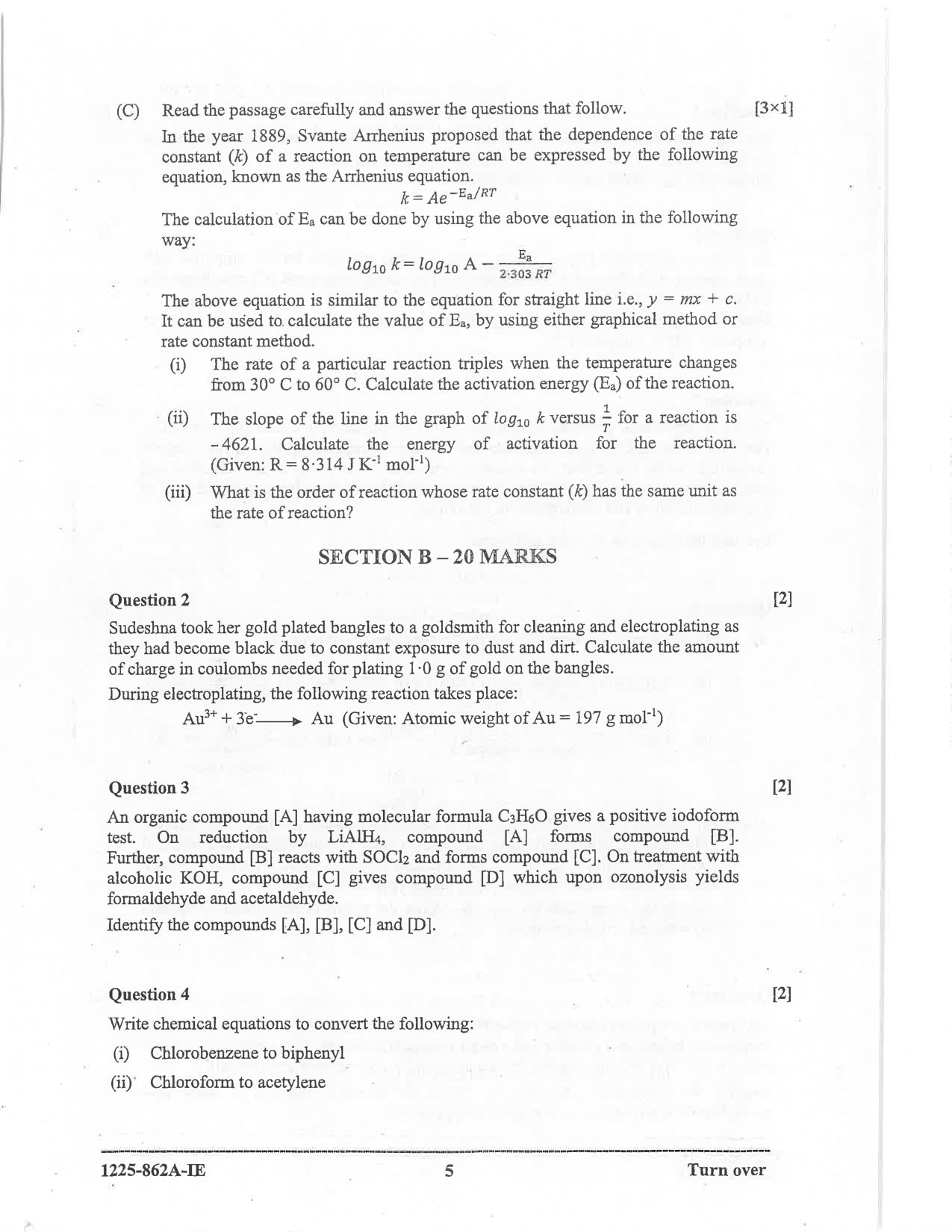 ISC 2025 Chemistry Improvement Examination Question Paper for Class 12 — page 5