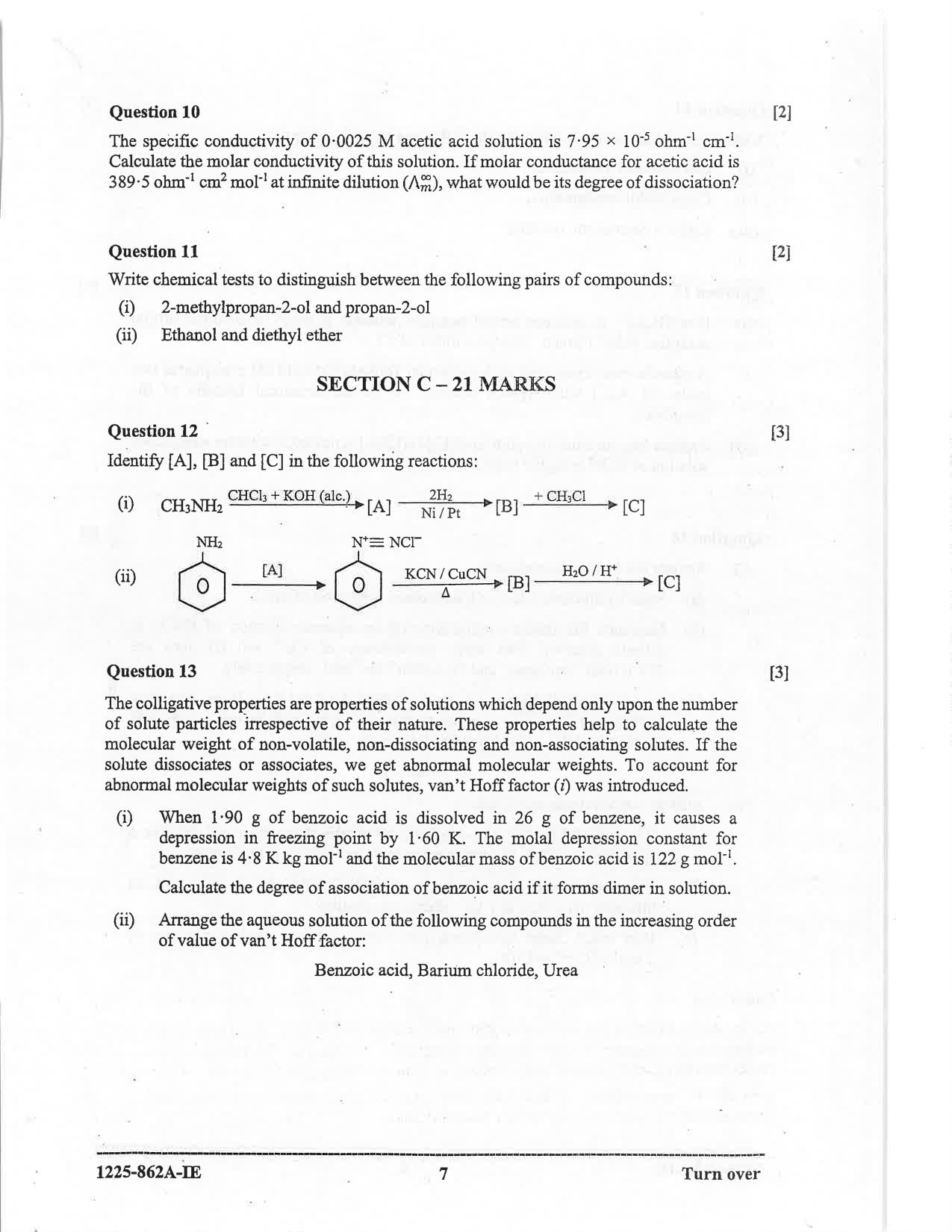 ISC 2025 Chemistry Improvement Examination Question Paper for Class 12 — page 7