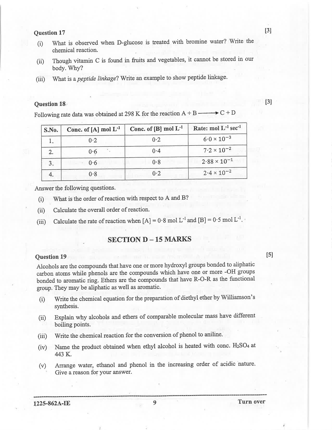 ISC 2025 Chemistry Improvement Examination Question Paper for Class 12 — page 9