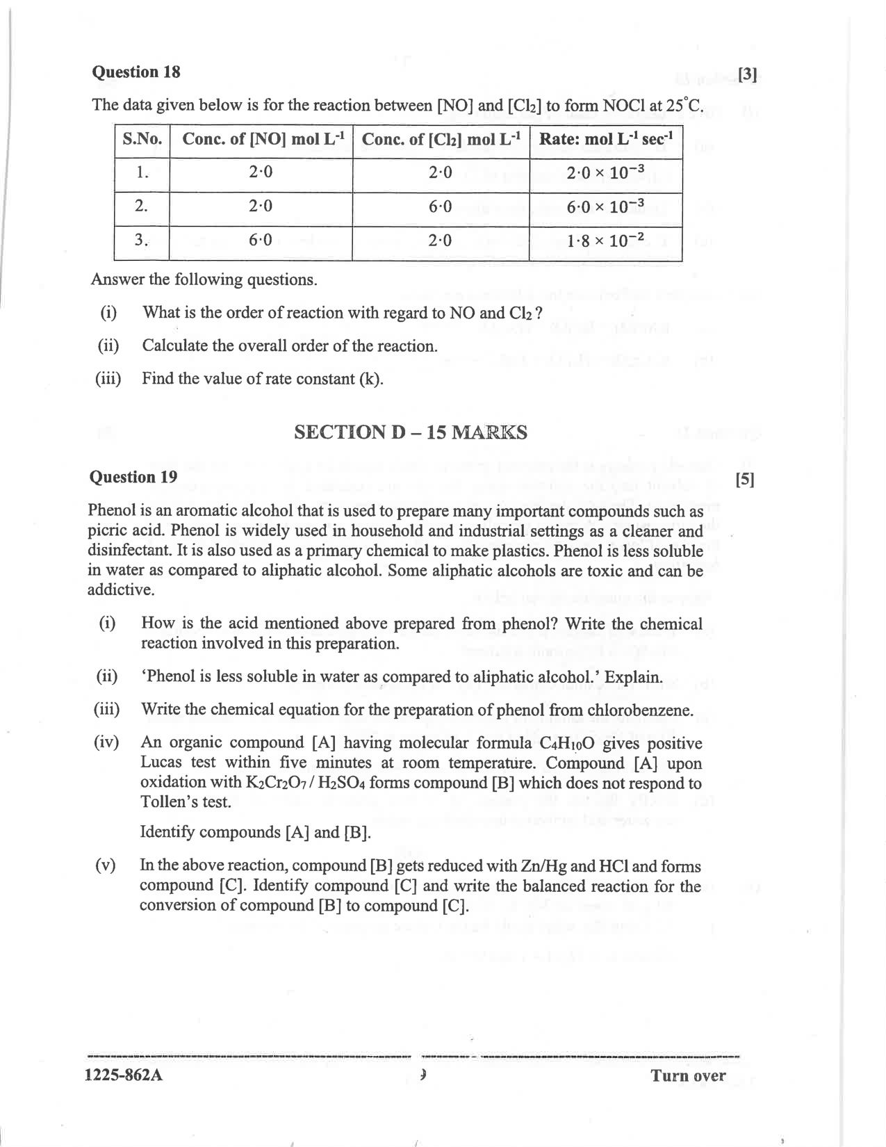 ISC 2025 Chemistry Question Paper for Class 12 — page 9